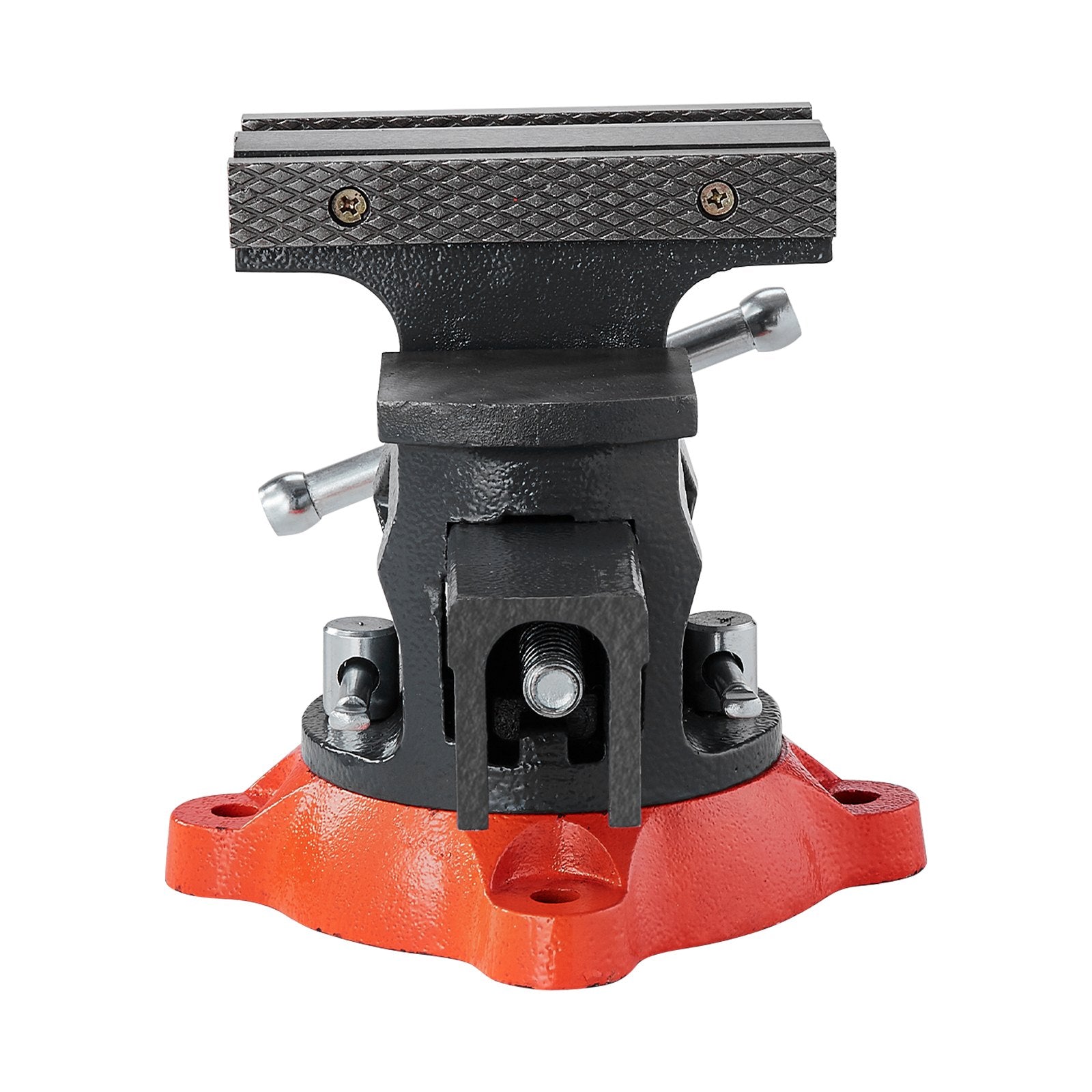 VEVOR Bench Vise, 140 mm Jaw Width, 140 mm Max Jaw Opening Multipurpose Vise with 360° Swivel Locking Base, 73 mm Throat, Heavy Duty Ductile Iron Workbench Vise, Two-Way Jaws for Clamping Round Pipes