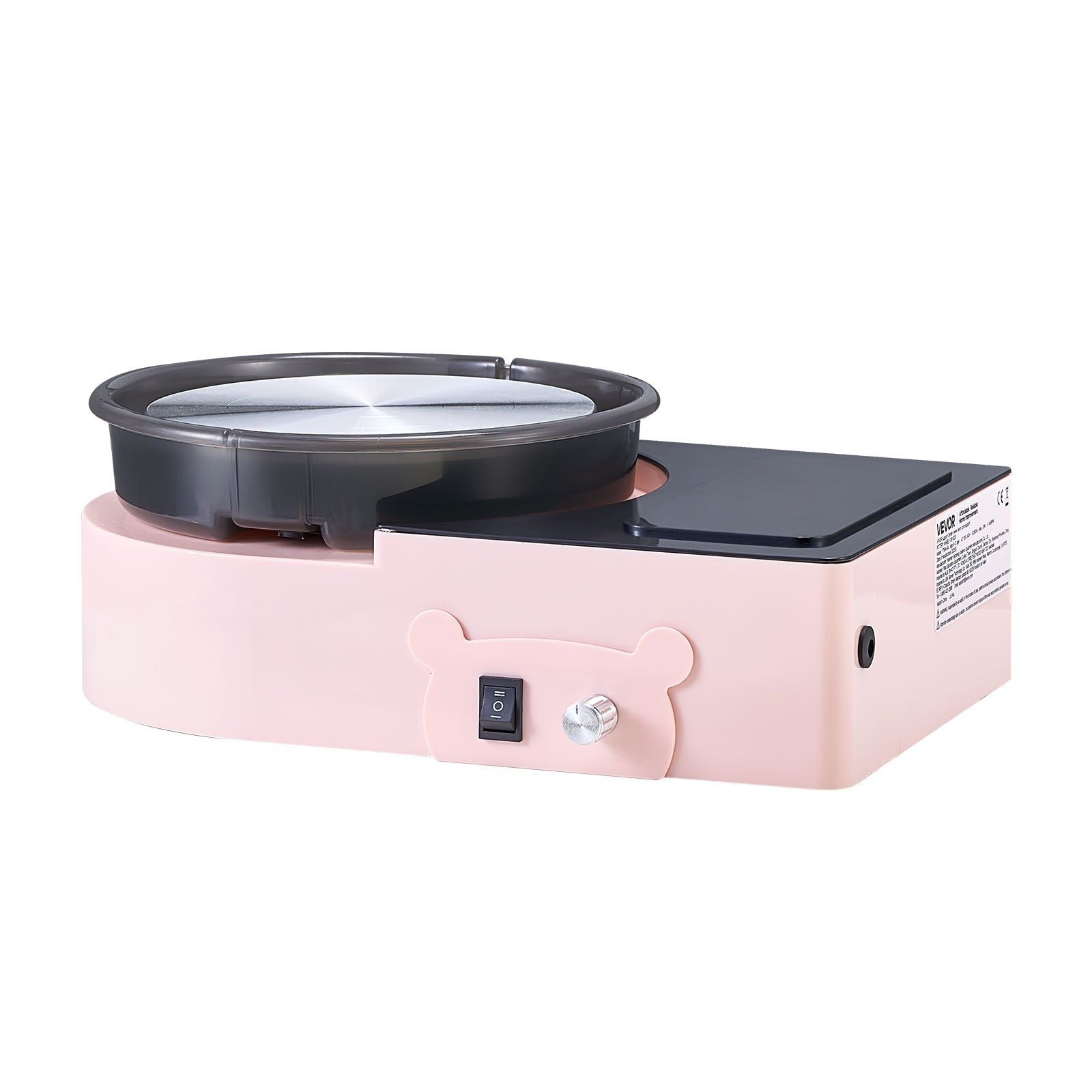Mini Pottery Wheel, 158 mm Turntable, Forward and Reverse Rotation, Adjustable Speed, Electric Clay Wheel for Kids and Adults, with Clay Shaping Tools, for Home DIY, Pottery Classes, Pink