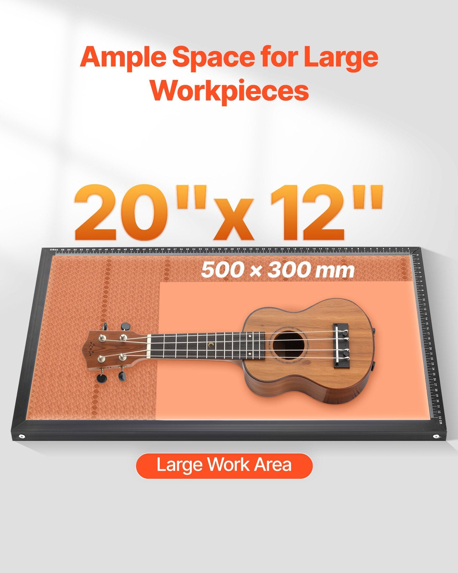 55W CO2 Laser Engraver, 500 x 300 mm, Desktop CO2 Laser Engraver and Cutter Machine with 16MP Camera, Water Pump, Rotary Axis, Compatible with LightBurn CorelDRAW RDWorks, for Wood Acrylic Glass