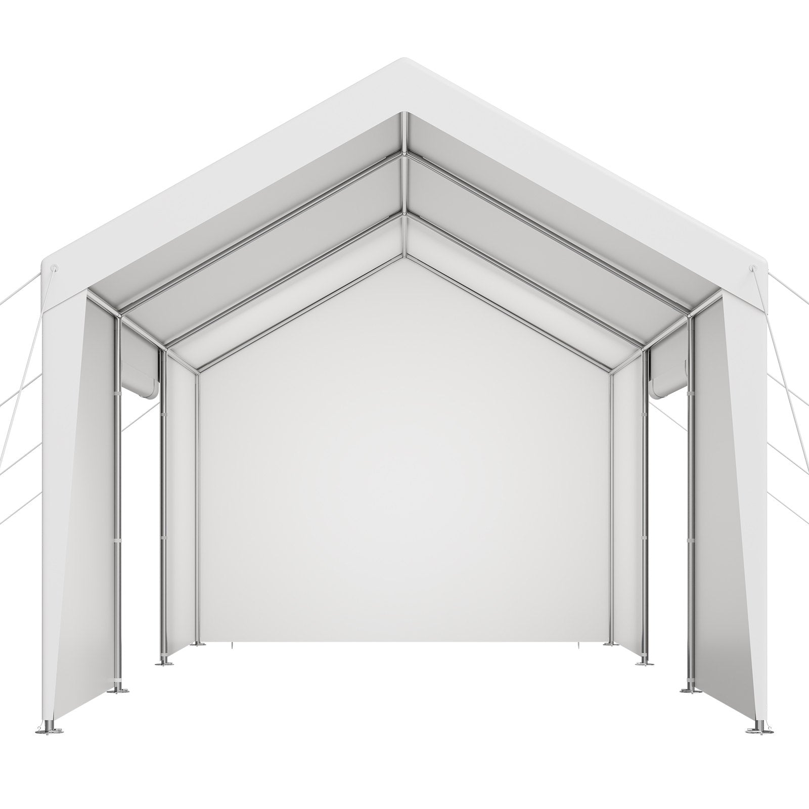 VEVOR Carport Car Canopy 10x20FT Heavy Duty Car Shelter with Sidewalls White