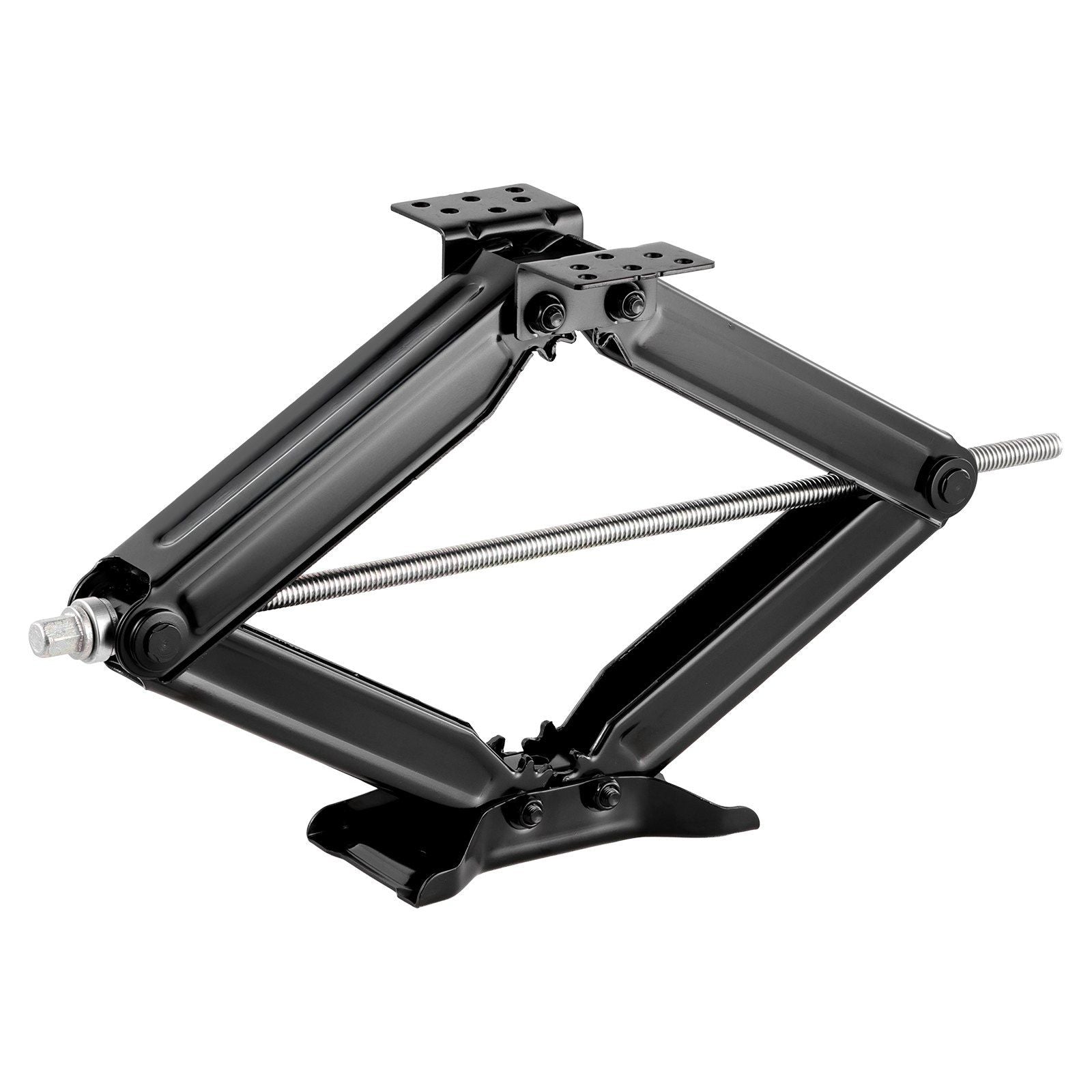 2268 kg RV Scissor Jacks, 10.3-59.5 cm RV Stabilizer Leveling Scissor Jacks, Set of 4, Heavy Duty Stabilizer Jack with Crank Handle, Socket and Bubble Levels, Not Easily Bent or Deformed