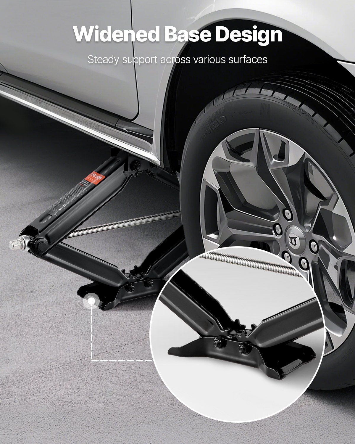 2268 kg RV Scissor Jacks, 10.3-59.5 cm RV Stabilizer Leveling Scissor Jacks, Set of 4, Heavy Duty Stabilizer Jack with Crank Handle, Socket and Bubble Levels, Not Easily Bent or Deformed