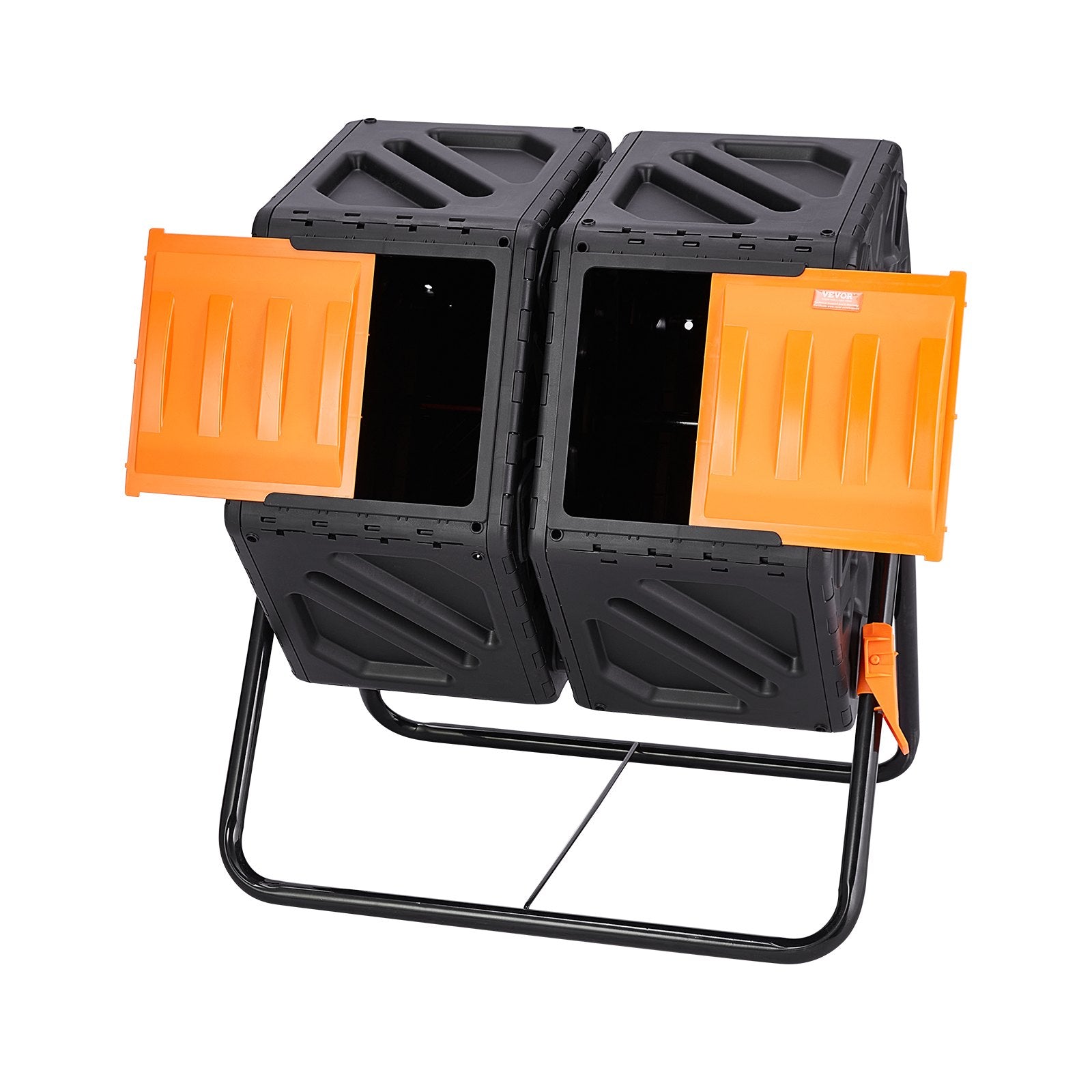 VEVOR Compost Bin 37 Gal Dual-Chamber Composter Tumbler Rotating Sliding Doors