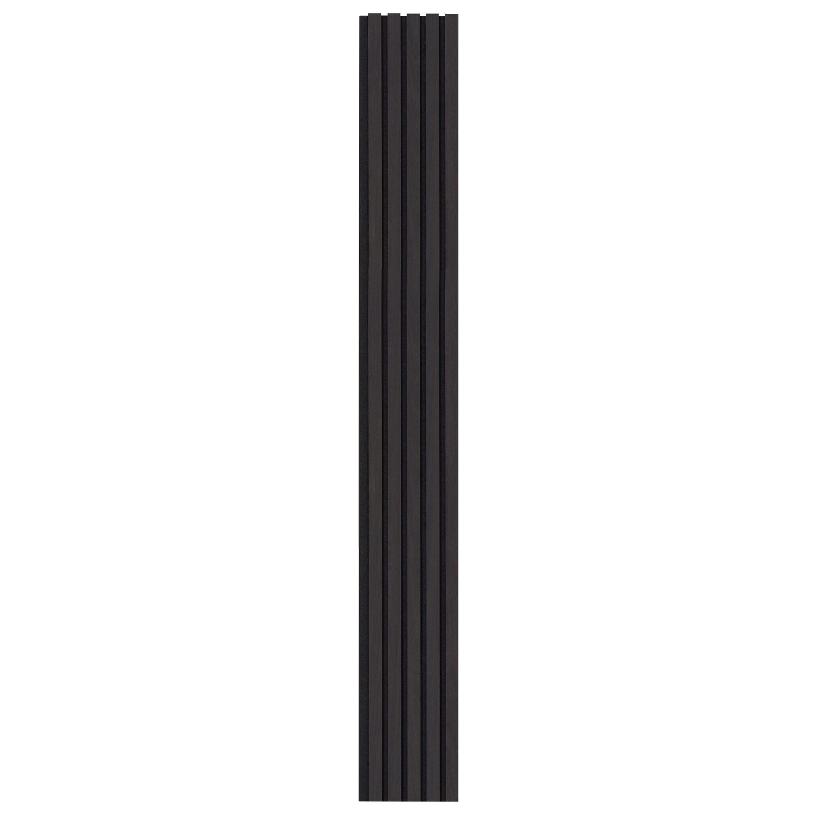 Wood Slat Acoustic Panels, 7.9 x 94.5 inch, MDF Accent Wooden Wall Panels for Modern Interior Wall Decor, Faux Wood Wall Board Panels for Noise Reduction, Black Oak