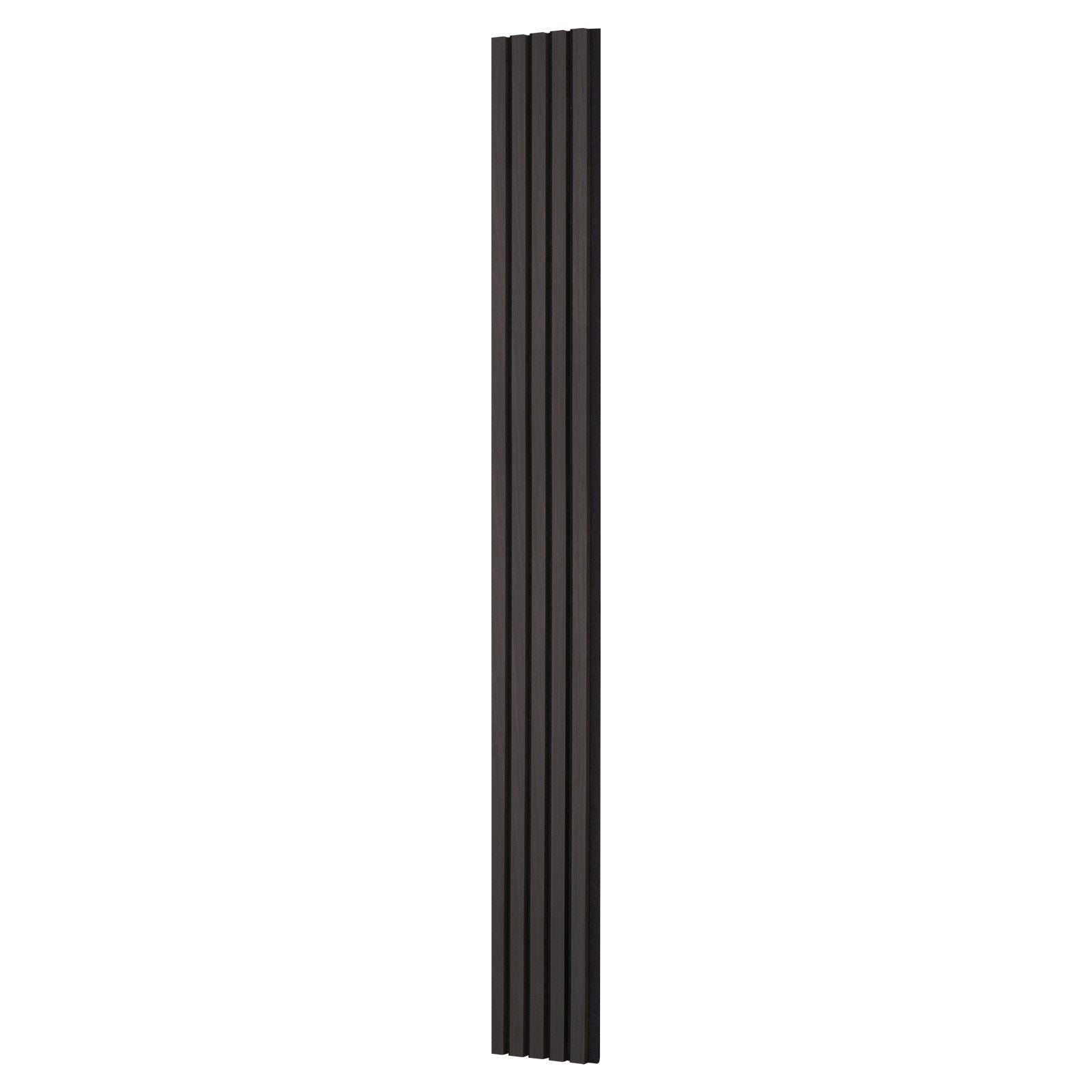 Wood Slat Acoustic Panels, 7.9 x 94.5 inch, MDF Accent Wooden Wall Panels for Modern Interior Wall Decor, Faux Wood Wall Board Panels for Noise Reduction, Black Oak