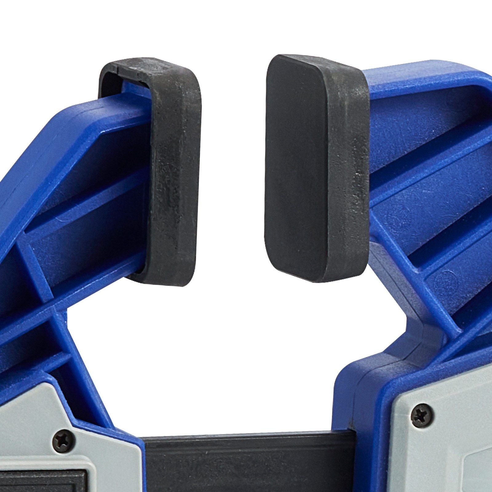 Bar Clamps for Woodworking, 2-Pack 60.96 cm One-Handed Clamp/Spreader, Quick-Grip F-Clamp with 154 kg Load Limit, Premium Plastic and Carbon Steel, for Woodworking Metal working, Blue + Black