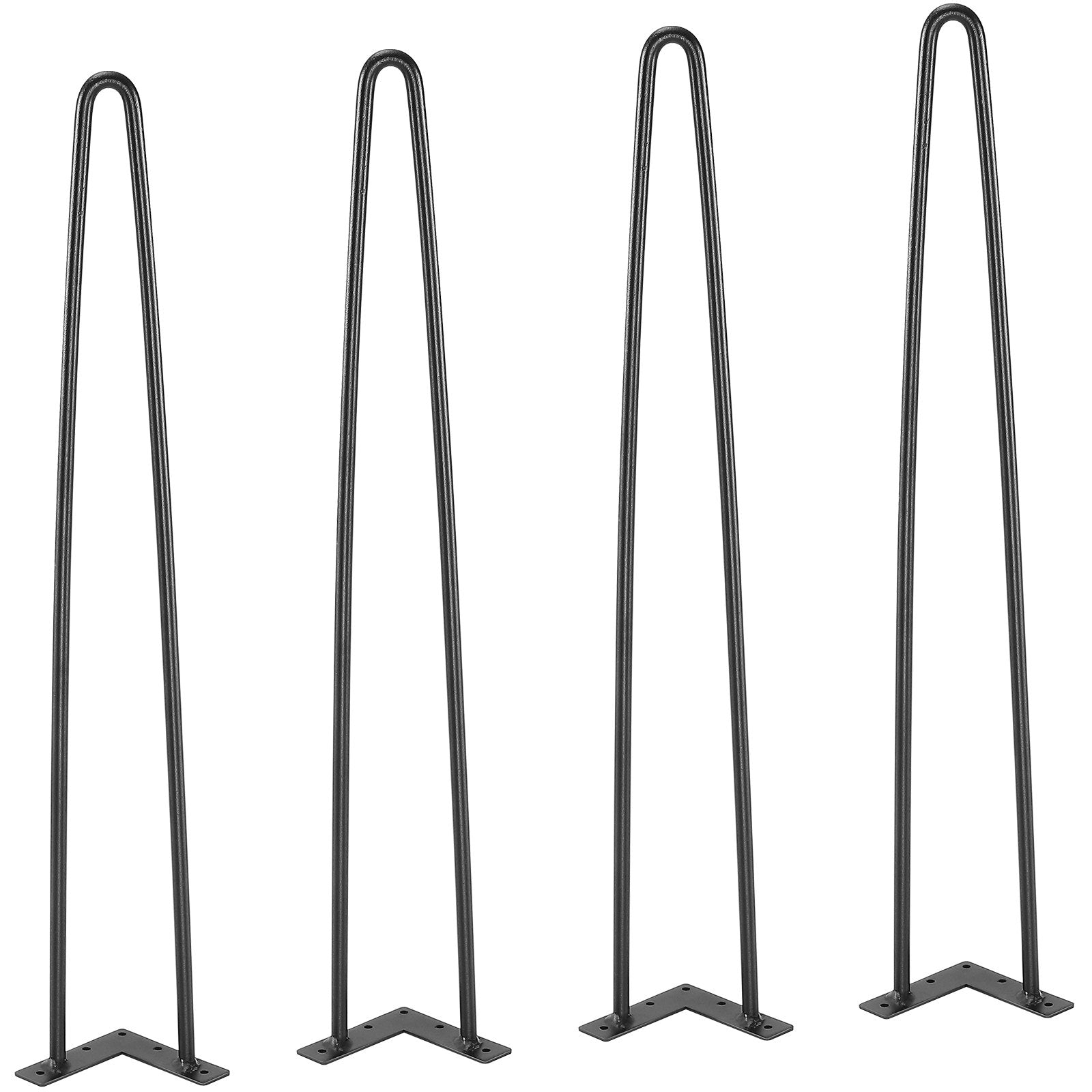VEVOR 711.2MM Hairpin Furniture Legs, Metal Home DIY Projects for Nightstand, Coffee Table, Desk, 226.8KG Load Capacity with Rubber Floor Protectors, Metal Heavy Duty Sturdy Modern Table Legs, 4PCS