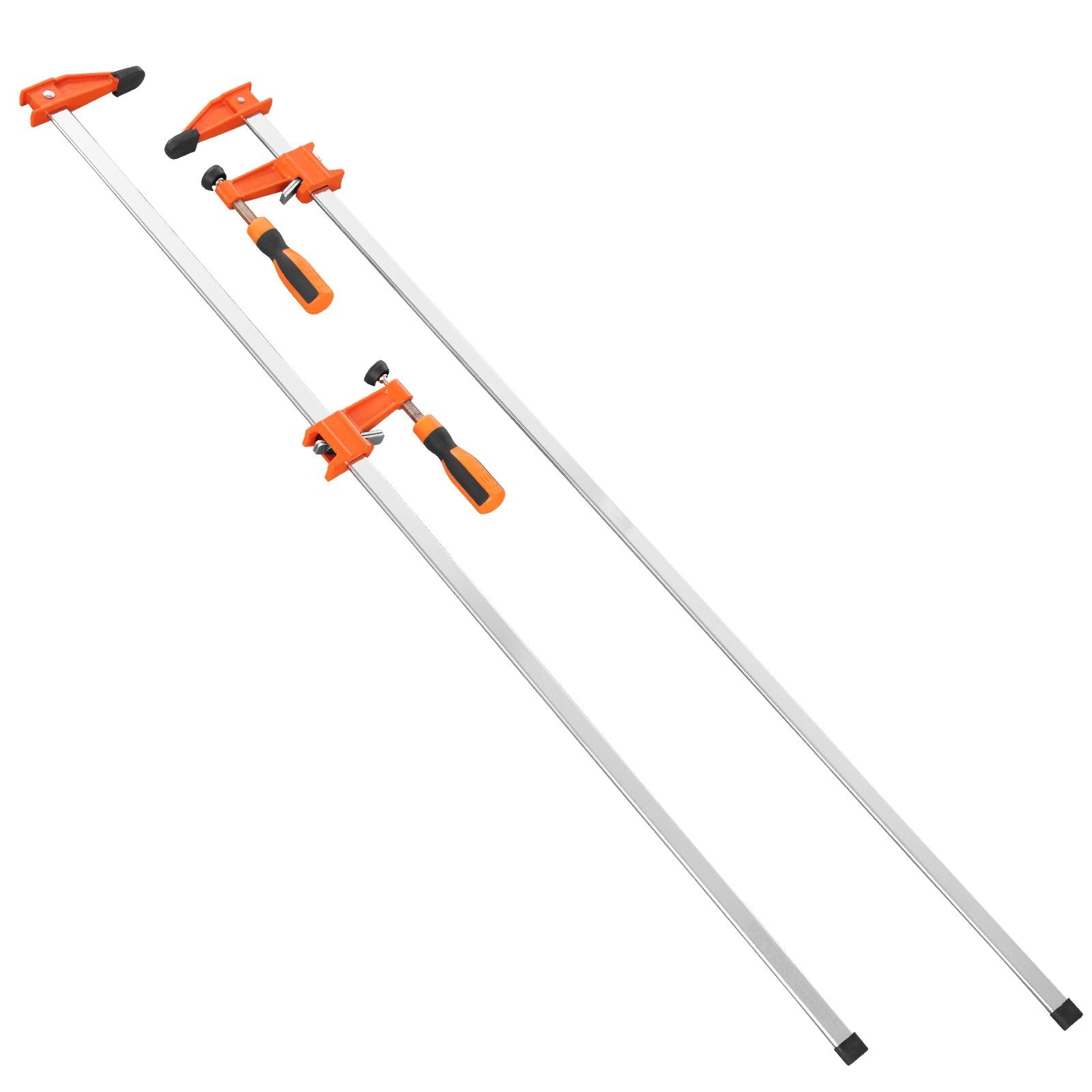 VEVOR Bar Clamps for Woodworking, 2-Pack 914mm Clamp, Quick-Change F Clamp with 600 lbs Load Limit, 2.5" Throat Depth, Cast Iron and Carbon Steel, Wood Clamps for Woodworking Metal Working