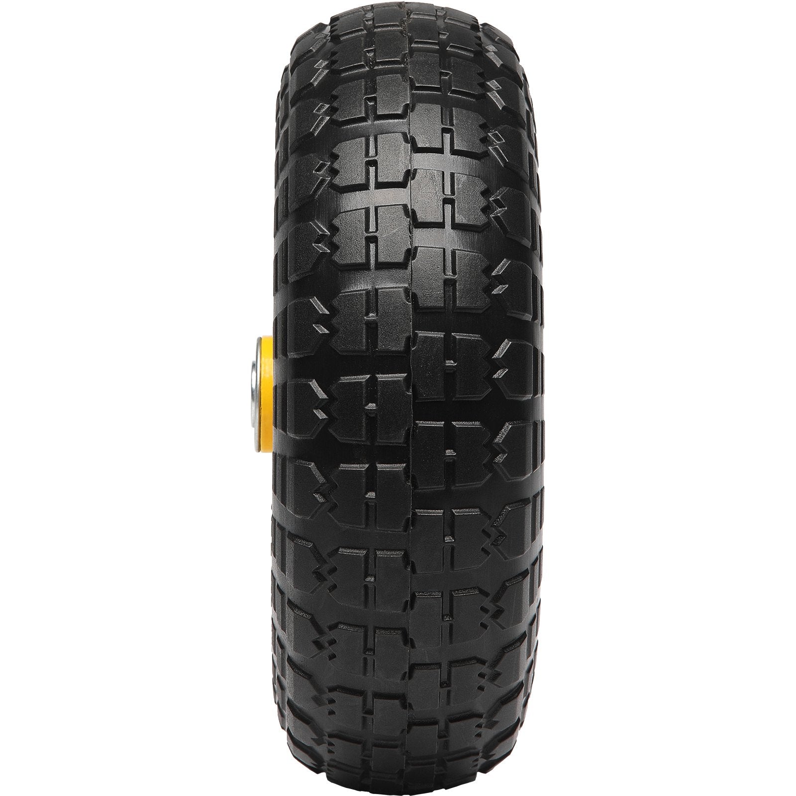 VEVOR Solid PU Run-Flat Tire Wheel, 254 mm, 2-Pack, 181.4 kg Dynamic Load, 204.1 kg Static Load, Flat Free Tubeless Tires and Wheels for Hand Truck, Utility Cart, Dolly, Garden Trailer, Various Carts