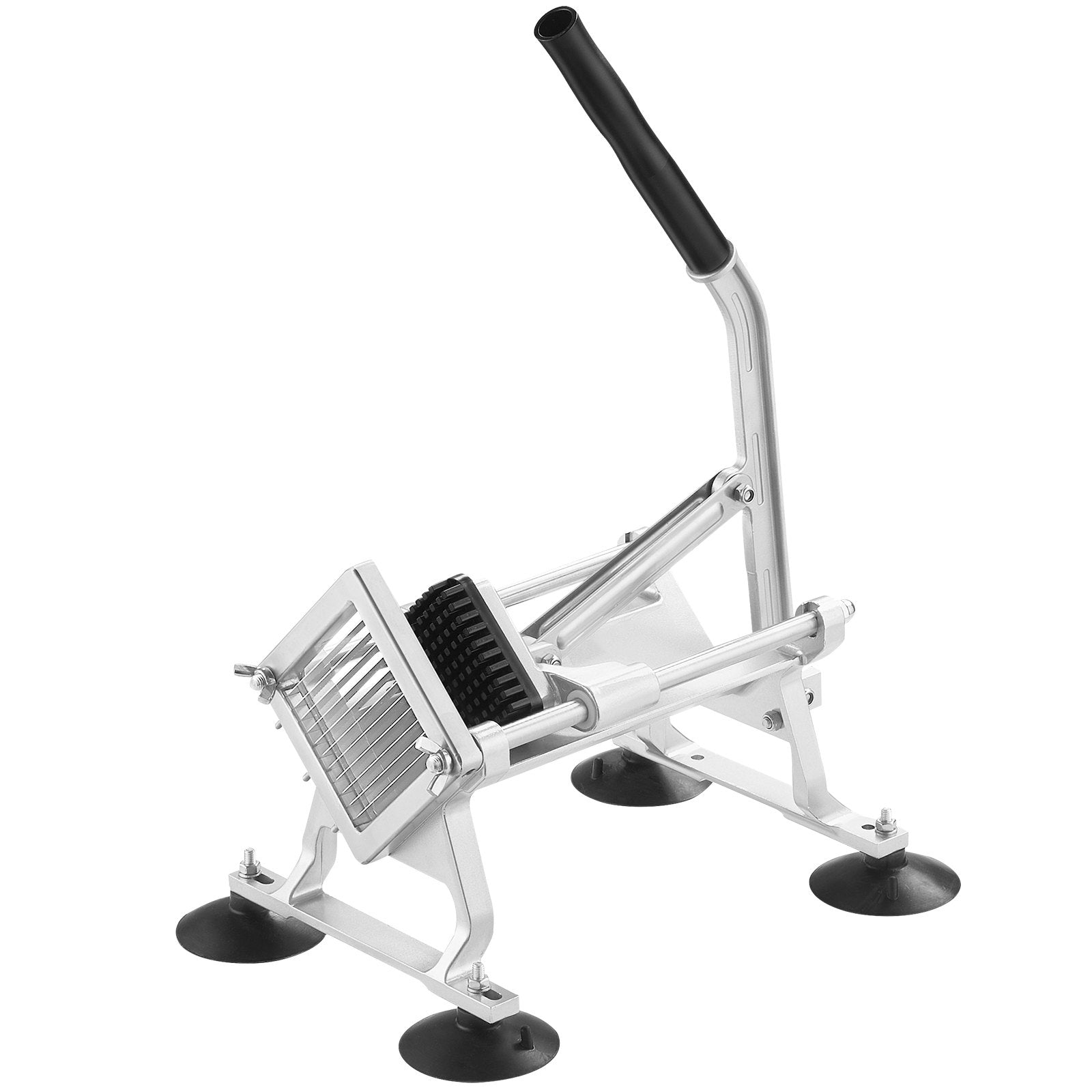 VEVOR Commercial Vegetable Slicer, 1/4 inch Fruit Slicer, Stainless Steel and Aluminum Alloy Vegetable Cutter Slicer Machine, Manual Slicer with Non-slip Feet, for Radishes, Onions, Potatoes, Lemons