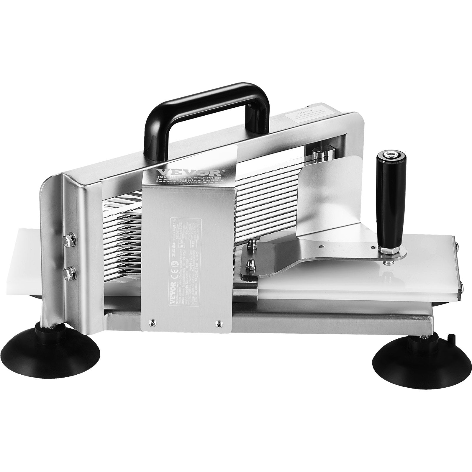 VEVOR Commercial Tomato Slicer, 1/4"+3/8"+3/16" Tomato Cutter Slicer, Stainless Steel Heavy Duty Tomato Slicer Machine, Manual Tomato Slicer with Non-slip Feet, Cutting Tomatoes, Cucumbers, Bananas