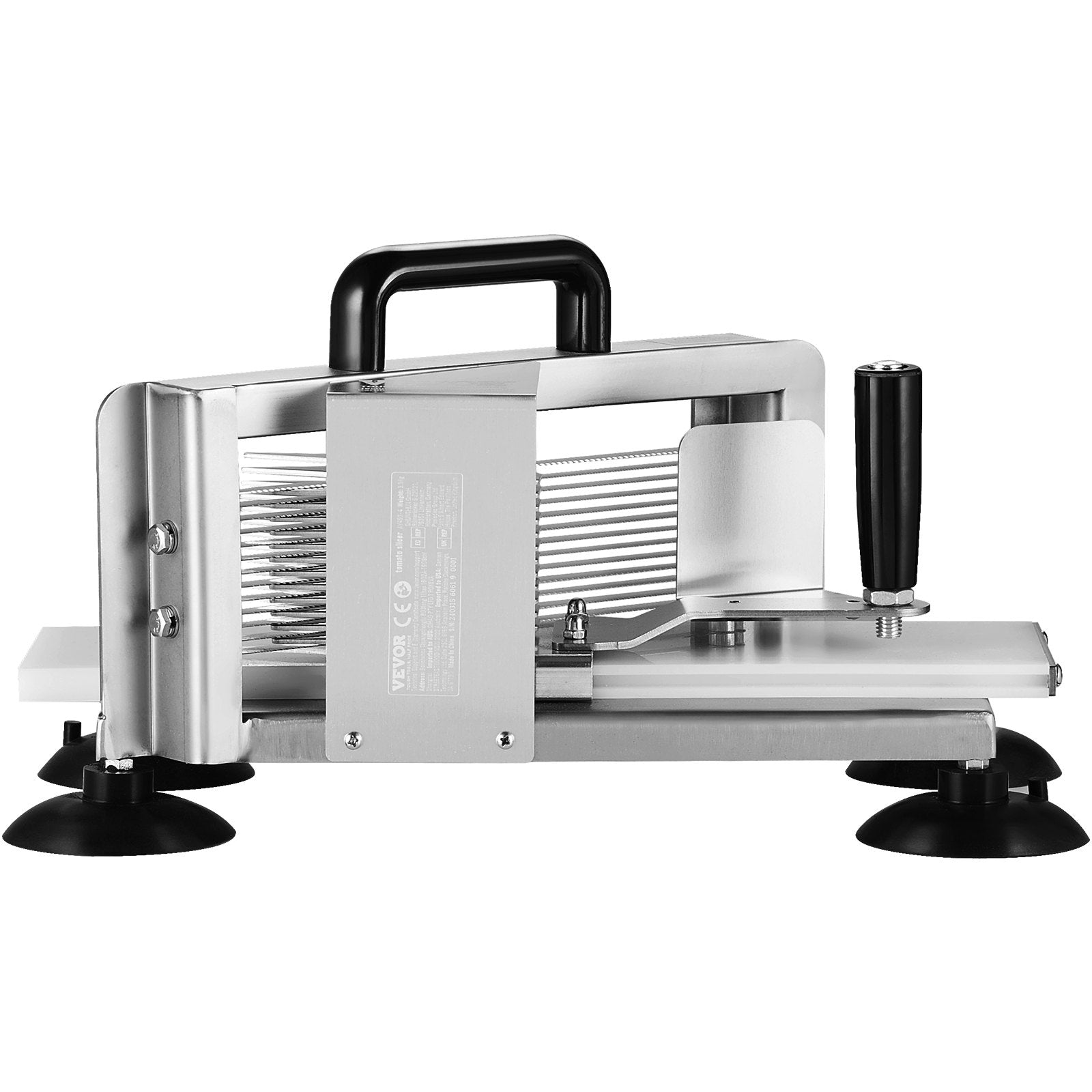 VEVOR Commercial Tomato Slicer, 3/16 inch Tomato Cutter Slicer, Stainless Steel Heavy Duty Tomato Slicer Machine, Manual Tomato Slicer with Non-slip Feet, for Cutting Tomatoes, Cucumbers, Bananas