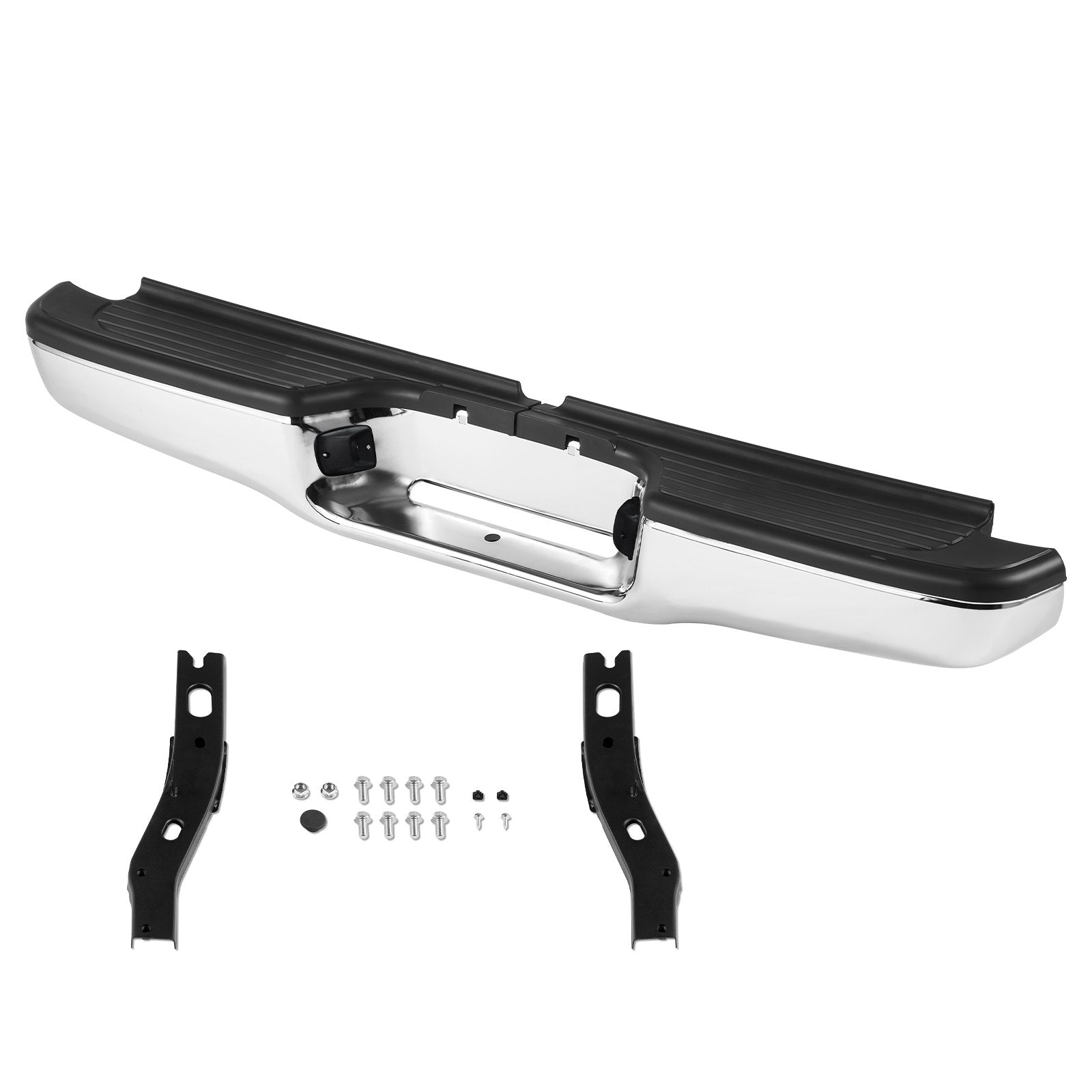VEVOR Rear Step Bumper Chrome Steel Bumper Assembly for 1995-2004-Toyota Tacoma