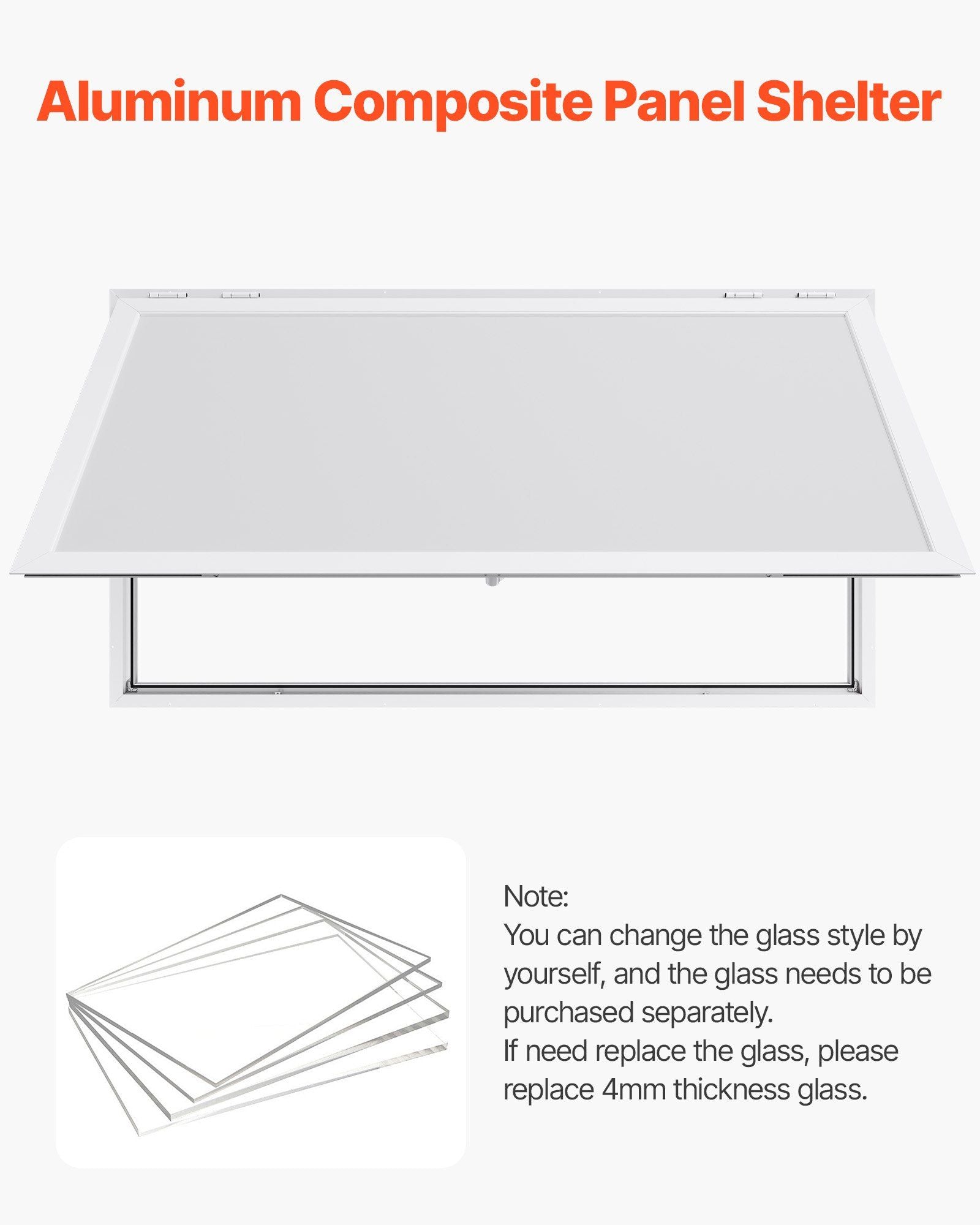 Concession Window 188x102cm, Aluminum Alloy Frame Service Window for Food Truck, Up to 85 Degrees Stand Serving Window with Awning Door and Drag Hook, Rainwater Resistant for Concession Trailer