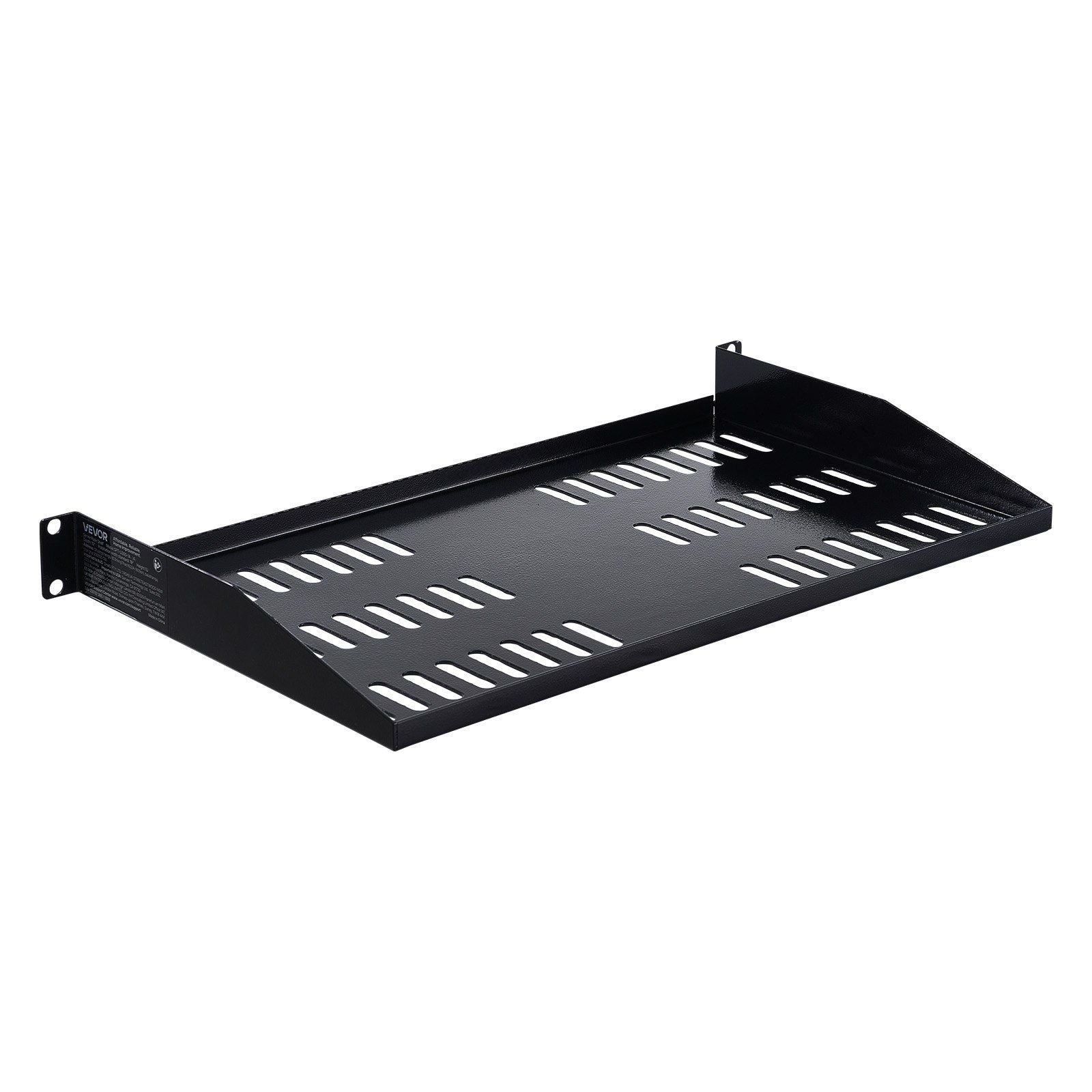 1U Server Rack Shelf, 4 PCS, 22.68 kg Max Load-Bearing Vented Cantilever, Wall Mount or Rack Mount Shelf with Tray, 254 mm Depth, Good Air Circulation for Cabinet Computer Network Equipment