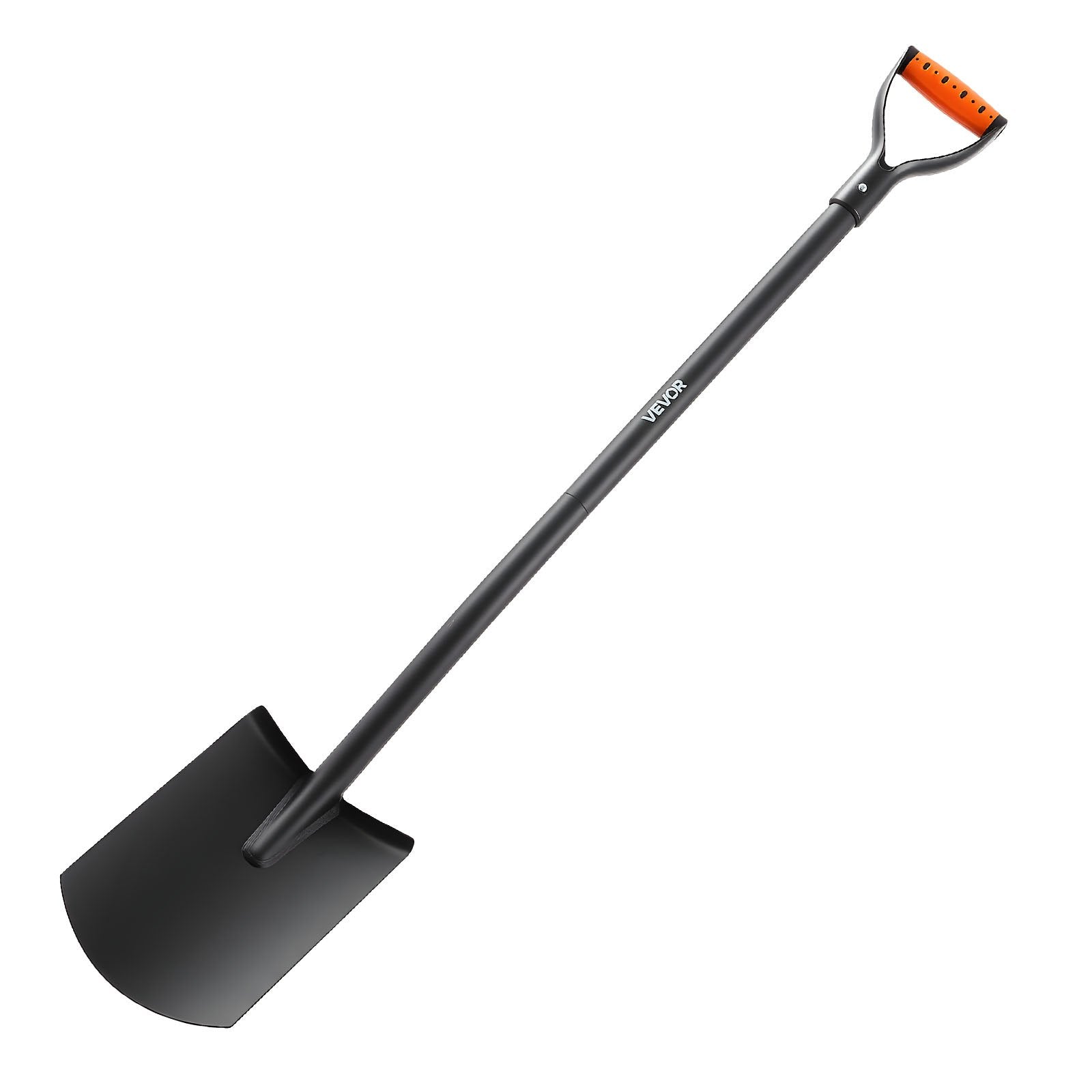 VEVOR Square Shovel, 122 cm Heavy-Duty Flat Shovel, Transfer Shovels with Alloy Steel Blade and Non-Slip D-Handle, Detachable and Easy Storage, for Gardening, Construction, Digging & Snow Shoveling