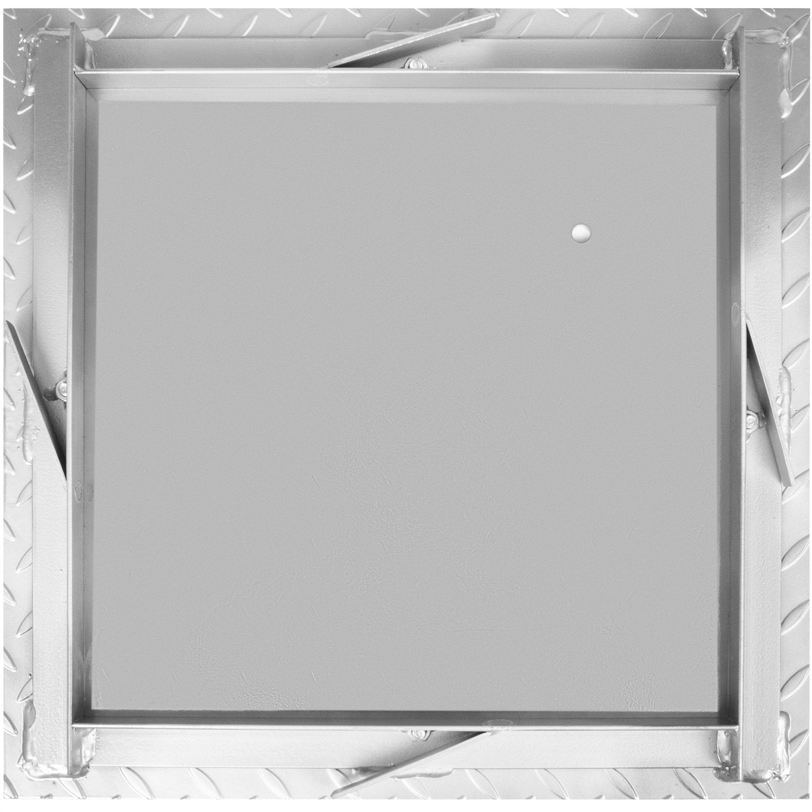 VEVOR Recessed Manhole Cover 60 x 60 cm Clear Opening, Galvanized Steel Drain Cover Overall Size 67 x 67 cm, Sealed Square Manhole Cover and Frame, Steel Man Hole Lid Inspection Access for Boat/