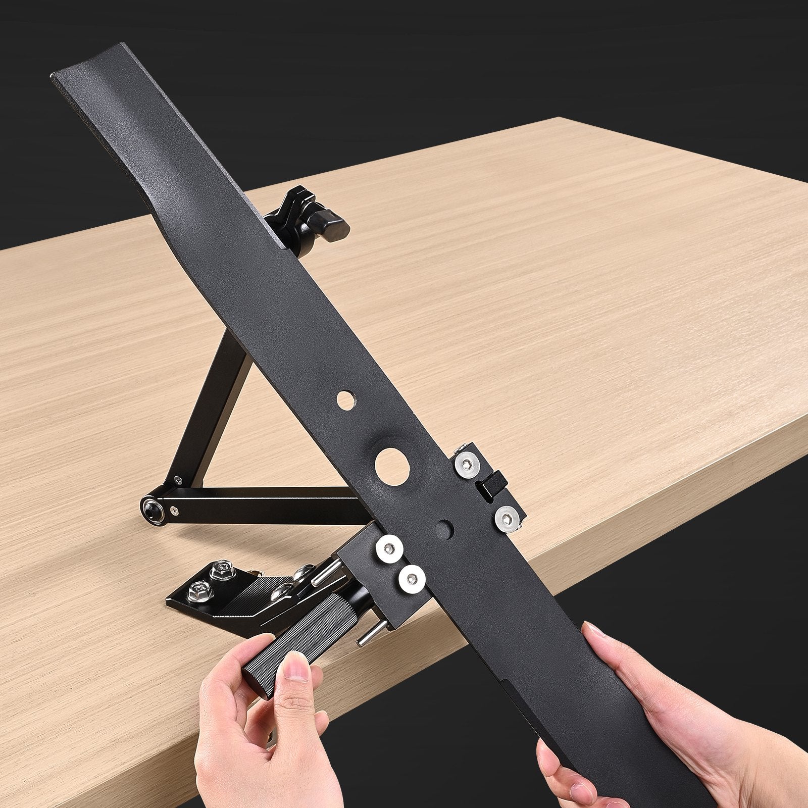 VEVOR Lawn Mower Blade Sharpener, 15° - 45° Adjustable Lawnmower Blade Sharpening Tool with 4 Adapter Pins, Ball Bearing Design & 25mm Enlarged Handle, Compatible with Most Angle Grinders