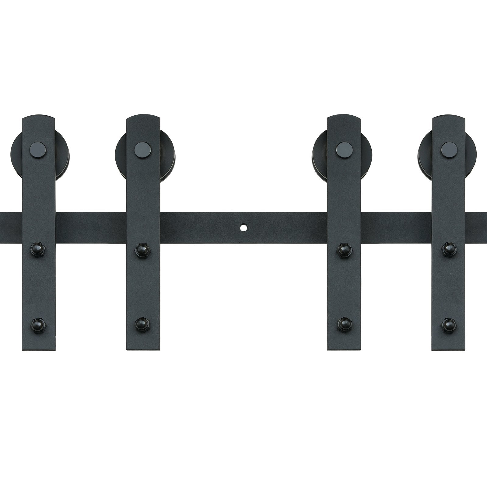 VEVOR 8FT Sliding Barn Door Hardware Closet Track Kit for Double Doors I Hanger