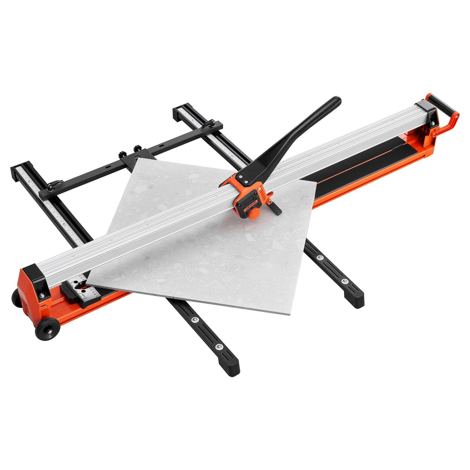 1200 mm Manual Tile Cutter, Upgraded Rail and Sliding Head, Precision Alignment Guide, Tungsten Carbide Cutting Wheel, Support Legs with Swivel Wheels, for DIY Pros, Ceramic, Floor & Wall Tiles