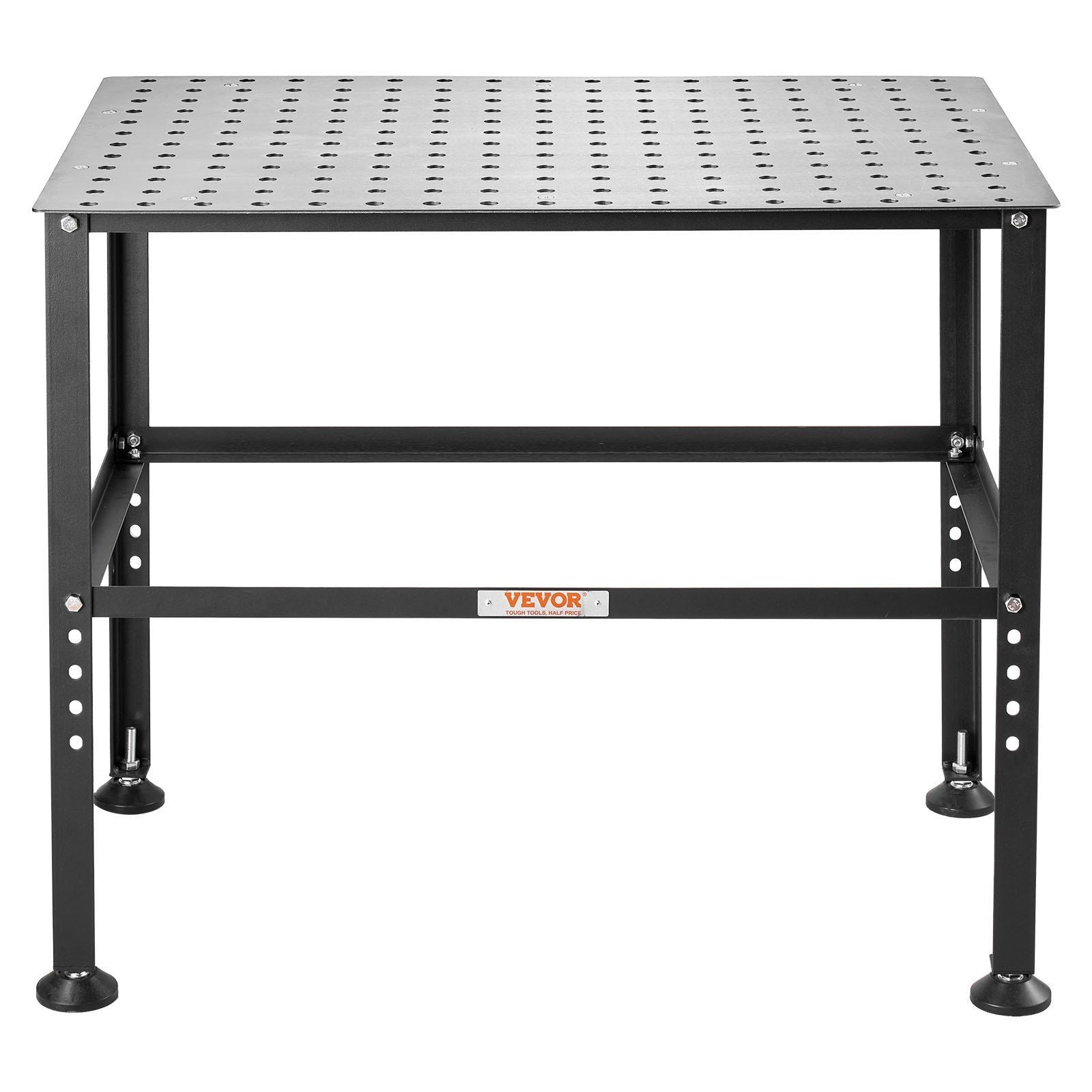Welding Table 36" x 24", 800LBS Capacity Welding Workbench Table, Heavy-Duty Work Bench with 0.63" Fixture Holes and Non-slip Foot Pads for Welding Assembly Repair Works