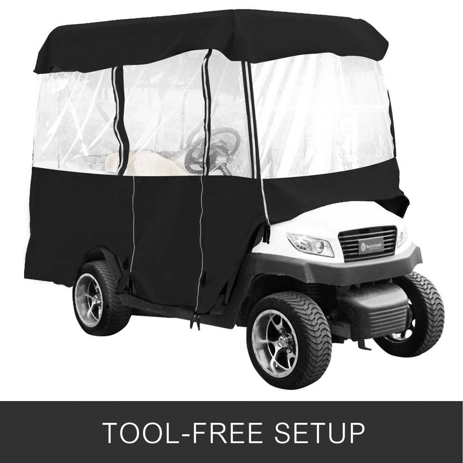 VEVOR 4 Passenger Golf Cart Cover Driving Enclosure Waterproof Roll-up Door