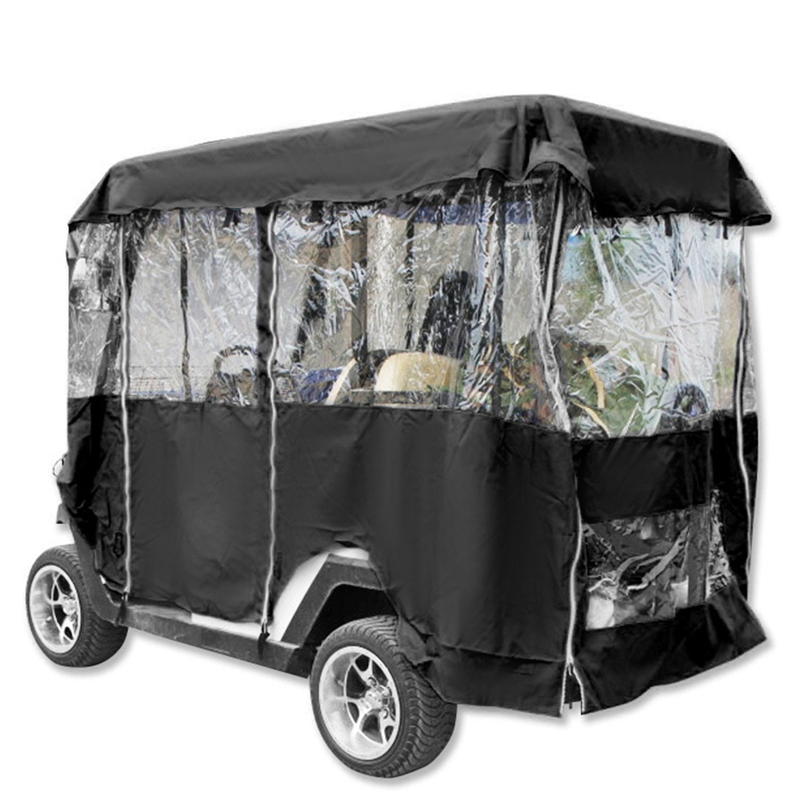 VEVOR 4 Passenger Golf Cart Cover Driving Enclosure Waterproof Roll-up Door