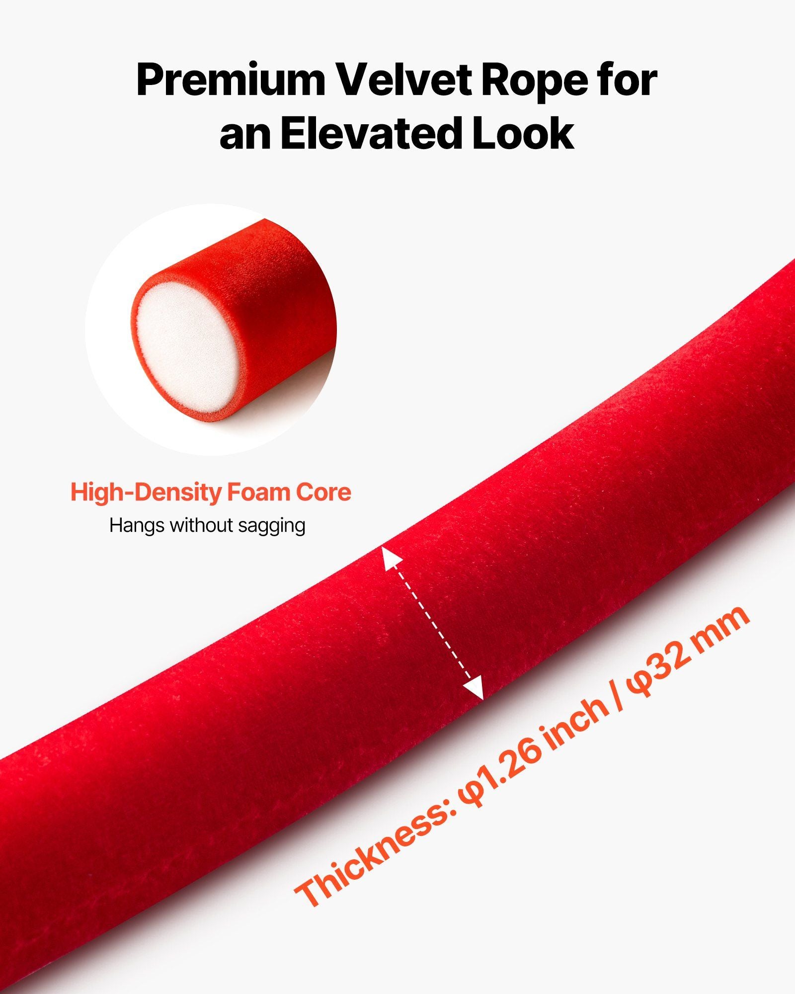 4 Pcs Red Velvet Stanchion Ropes, 1.5 m Crowd Control Stanchion Red Velvet Ropes with Silver Hooks, Post Queue Barrier Carpet Rope for Carpet Events Movie Theaters Grand Openings Hotels Party