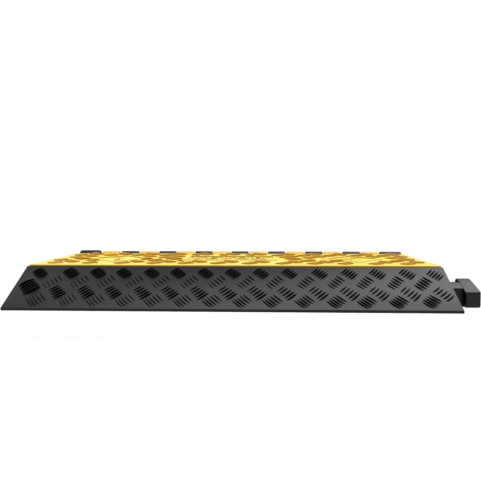 VEVOR Rubber Cable Guard, 3-Channel, 2 x 2.3 in - Durable Cord Protection Ramp for Driveways, 6600 lbs Capacity