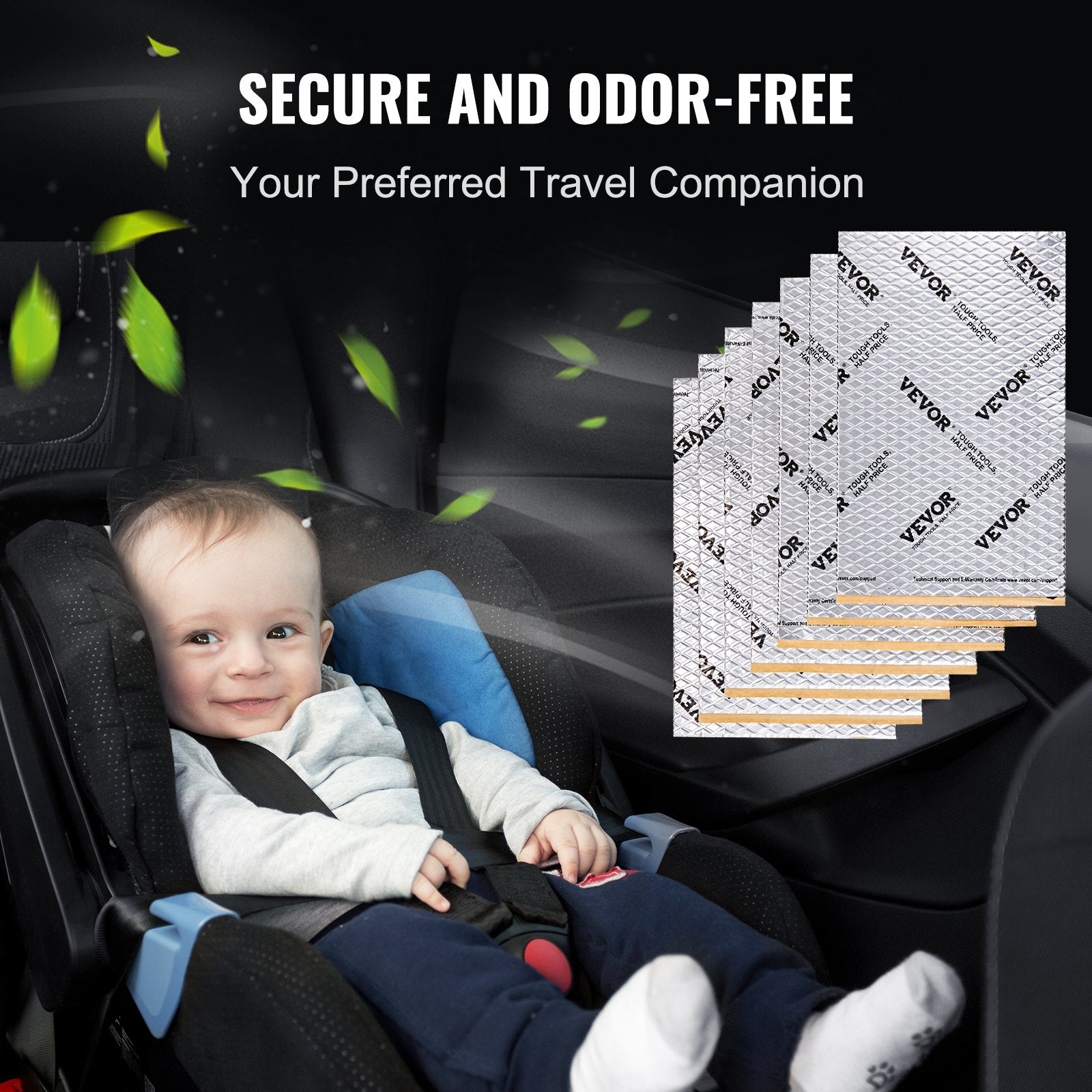 VEVOR Car Sound Deadening Mat, 50 mil 4.8sq.m Car Sound Dampening Material, Butyl Automotive Sound Deadener, Noise Insulation and Vibration Dampening Material for Car