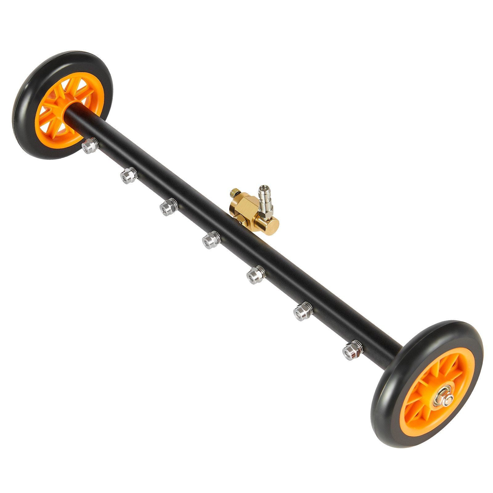 24" Pressure Washer Undercarriage Cleaner, Stainless Steel Surface Cleaner for Pressure Washer, 4000 Max PSI, Angle Adjustment Gear, 7 Spray Nozzles, 2 Extended Wands for Driveway, Patio, Deck