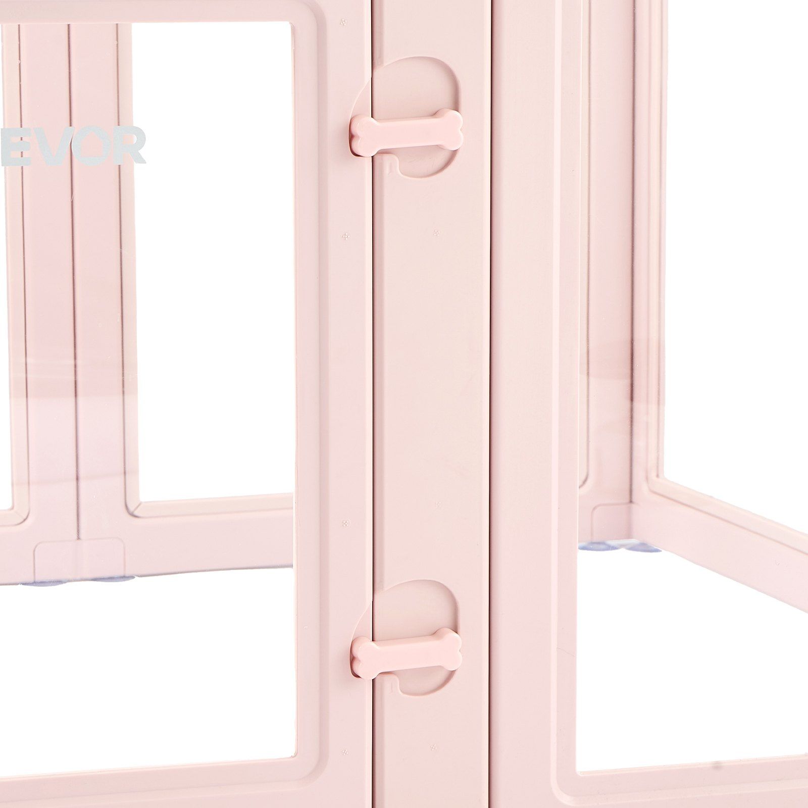 Dog Whelping Box, 1.54x1.5x0.6 m, Transparent Plastic Dog Whelping Pen for Large Sized Dogs, Waterproof Puppy Playpen with Windows & Door Lock, Easy to Clean, Durable Indoor Pet Dogs Cats Birth Kit