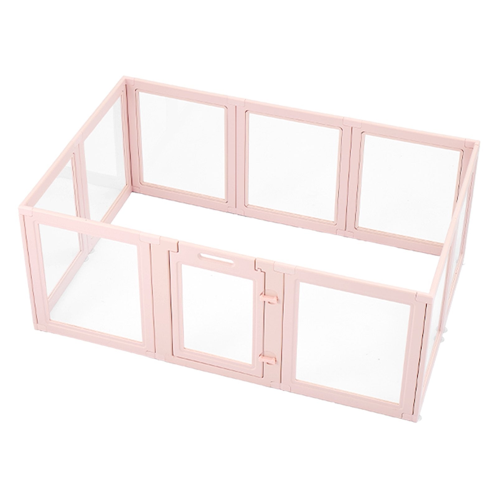 VEVOR Dog Whelping Box, 1.54x1x0.6 m Plastic Dog Whelping Pen for Medium Sized Dogs, Waterproof Transparent Puppy Playpen with Windows & Door Lock, Easy to Clean, Durable Indoor Pet Dogs Cats Birth Kit