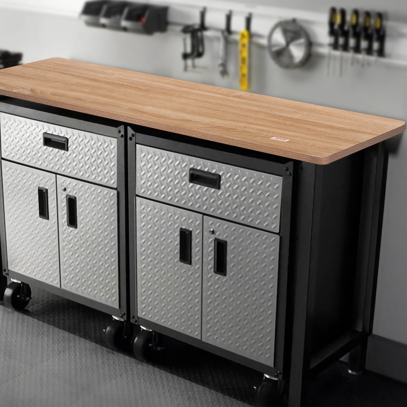 VEVOR Table Top, 55" x 27.6" x 1", 220.5 lbs Load Capacity, Universal One-Piece Particle Board Desktop for Height Adjustable Electric Standing Desk Frame, Rectangular Countertop for Home & Office Desk