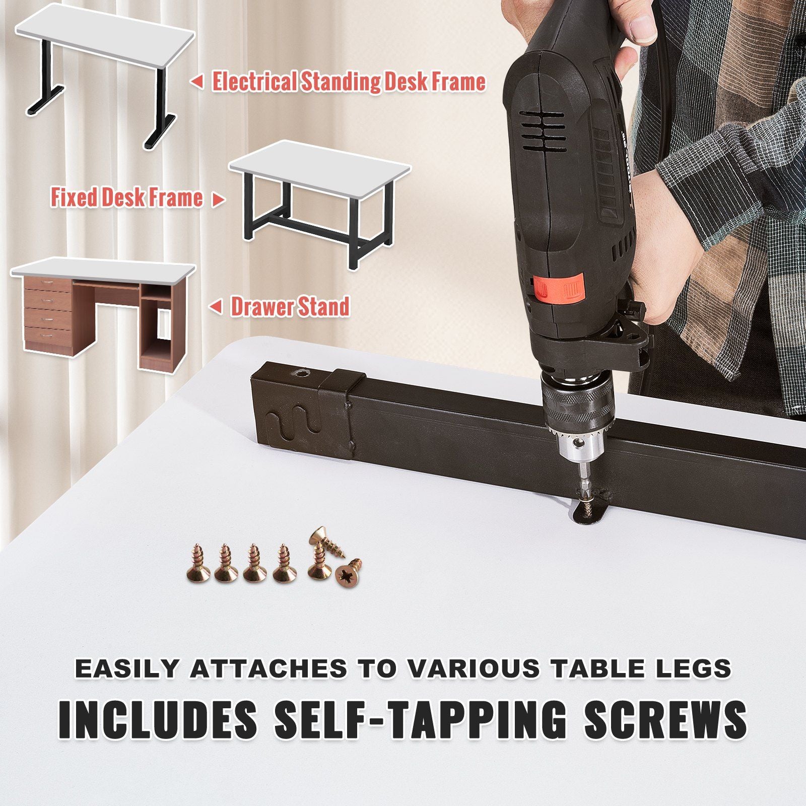 Table Top, 1397 x 711 x 25 mm, 100 kg Load Capacity, Universal One-Piece Particle Board Desktop for Height Adjustable Electric Standing Desk Frame, Rectangular Countertop for Home & Office Desk