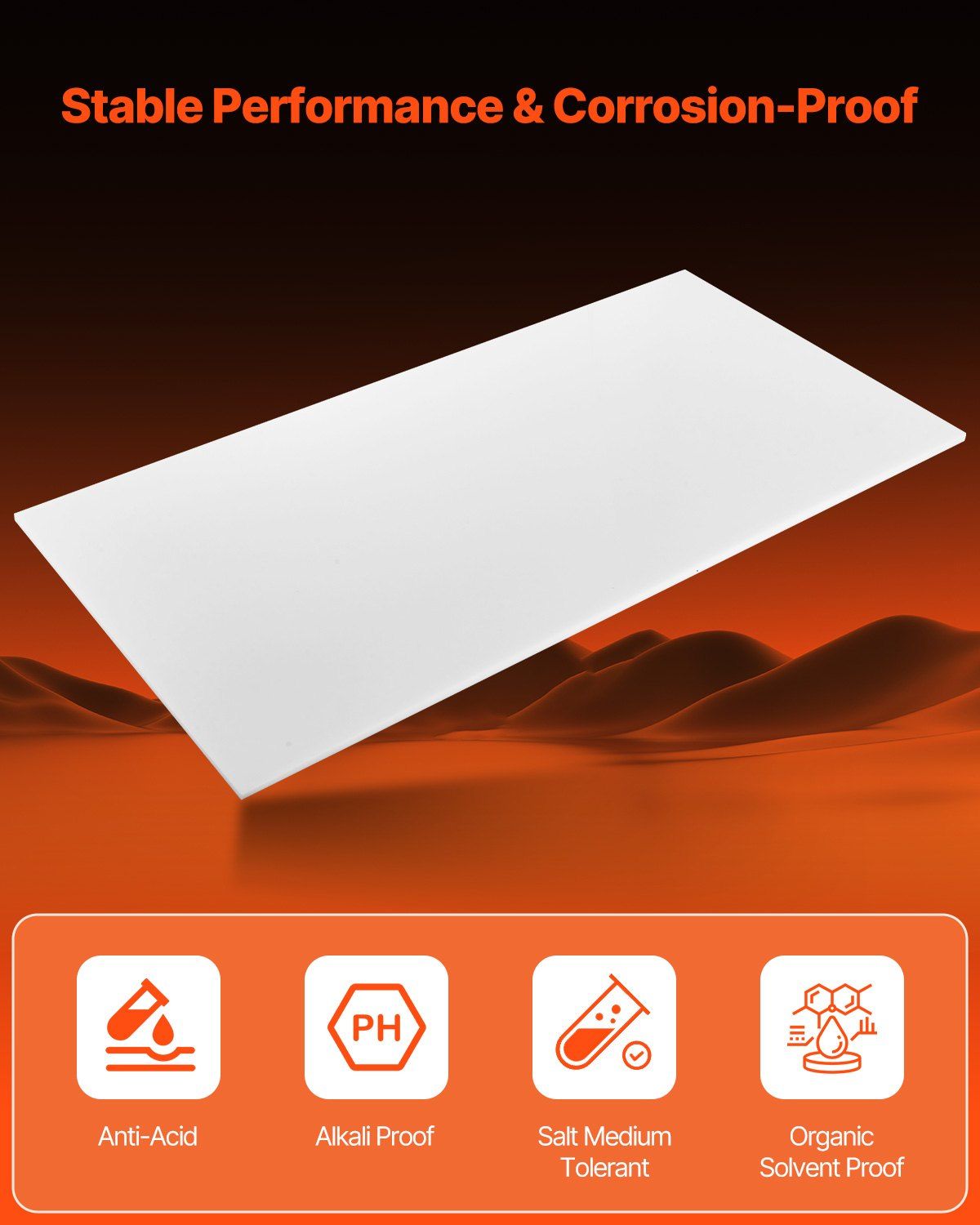 HDPE Plastic Sheet Board, 1 Pack High Density Polyethylene Sheet Plastic Panel, 610 x 1219 mm 13 mm Thick Customizable Plastic Panels, for DIY Crafts, Heavy Duty Industrial Equipment, White