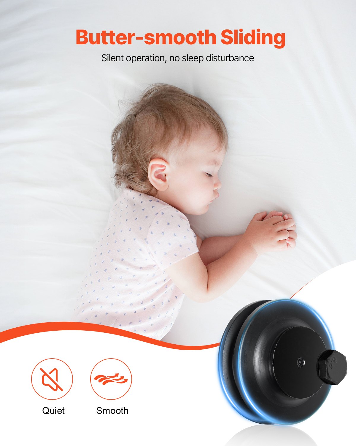 VEVOR 1830 mm Sliding Barn Door Hardware Kit for Single Sliding Barn Door Black