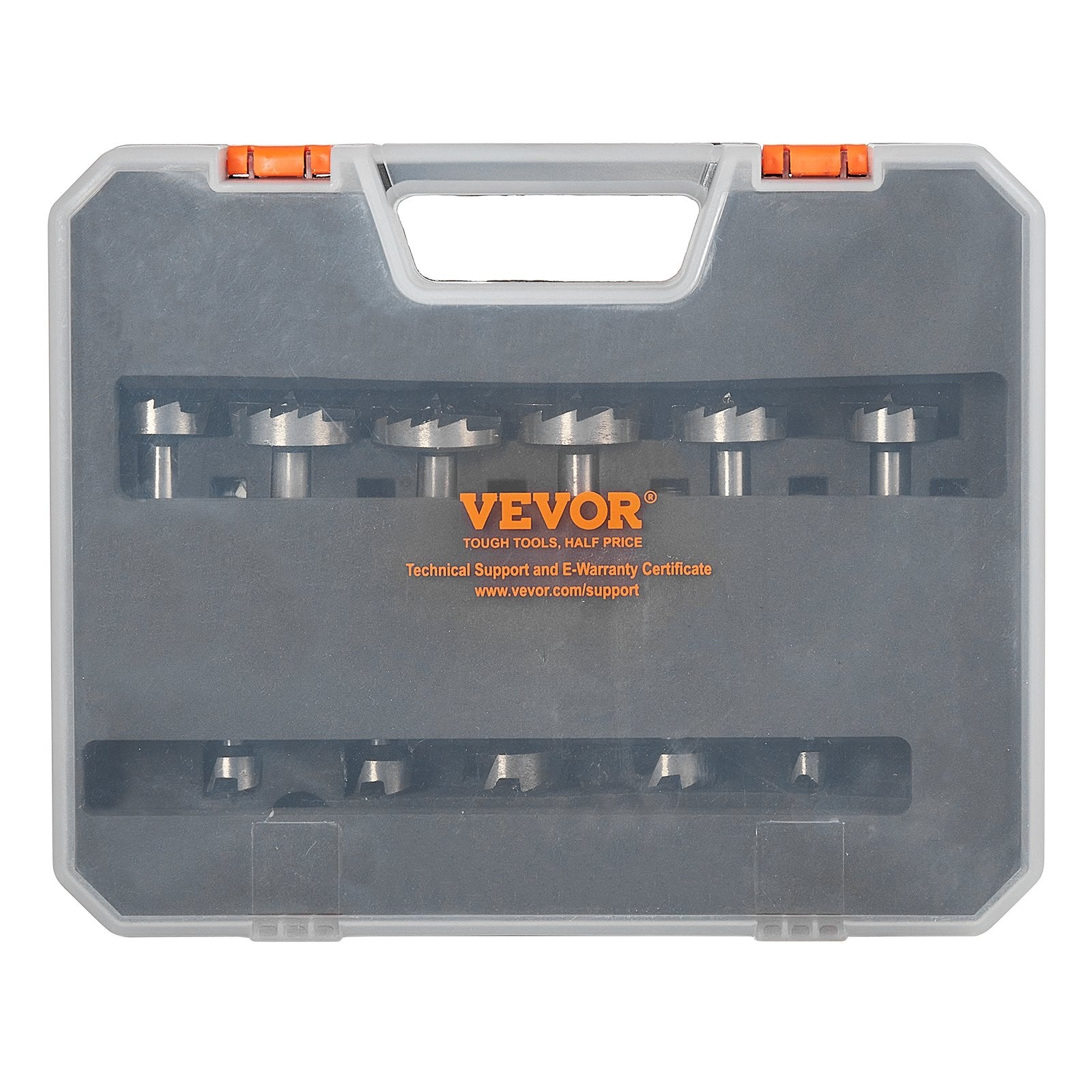 VEVOR Forstner Bit Set, 16 Pcs Forstner Drill Bits Set, 1/4" to 1-5/8", Carbon Steel, with Universal Round Shank, Forstner Drill Bit for Wood and Composite Board, Forstner Bits for Woodworking