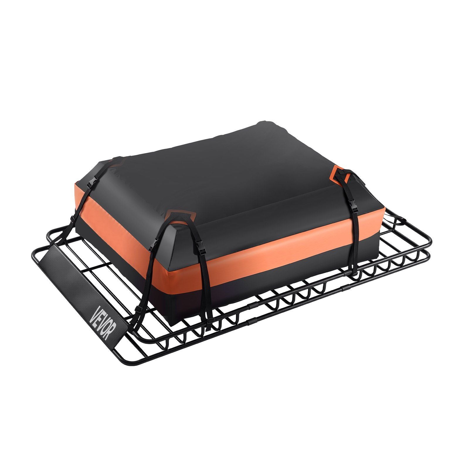 Roof Rack Basket, 1625 x 990 x 105 mm, Universal Rooftop Cargo Carrier with 1120 x 870 x 260 mm Cargo Bag, Net, Ratchet Straps, 113.4 kg Max Load Capacity Car Top Luggage Holder, for SUV Car