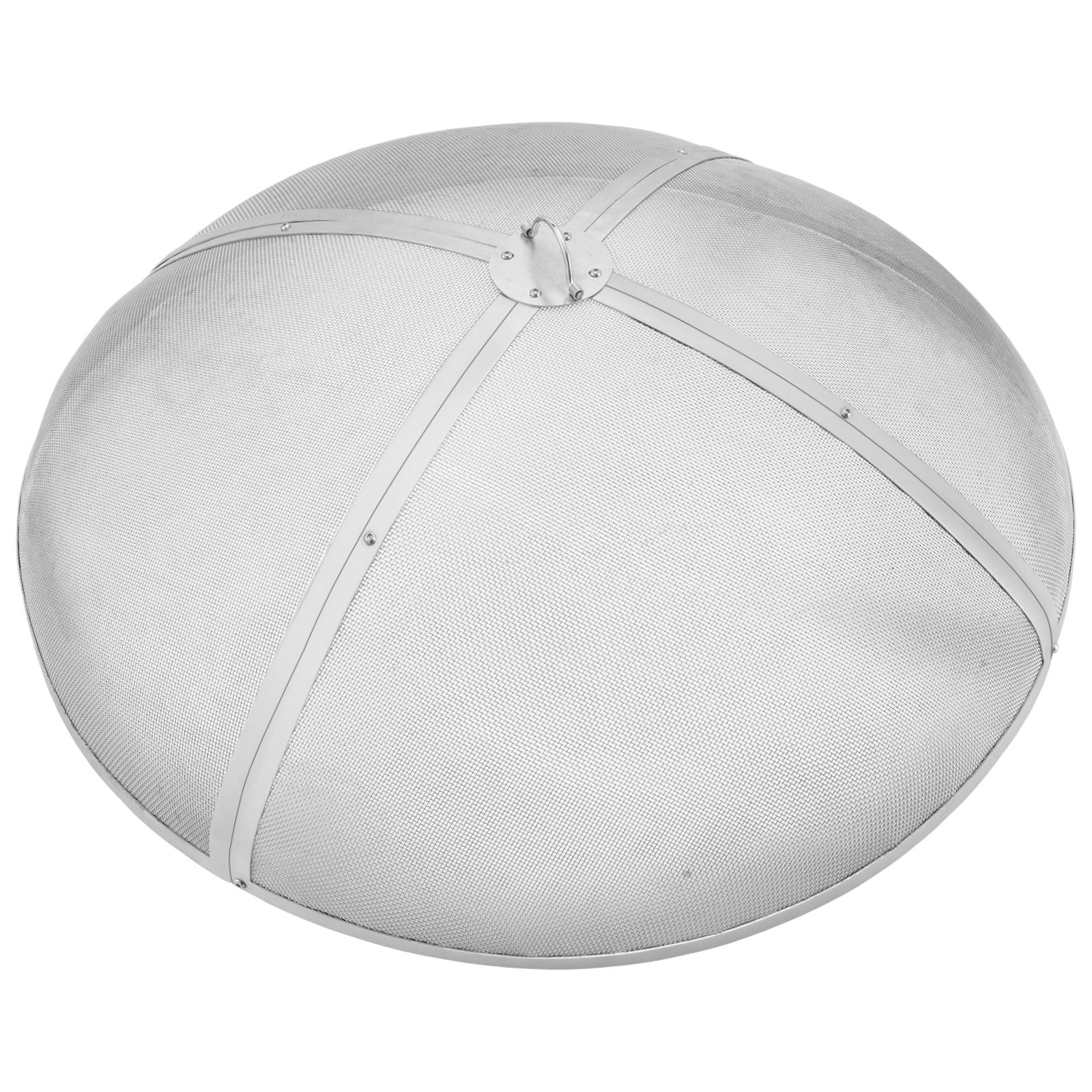 VEVOR Fire Pit Spark Screen Round 36", Reinforced Heavy Duty Steel Metal Cover, Outdoor Firepit Lid, Easy-Opening Top Screen Covers Round with Ring Handle for Outdoor Patio Fire Pits Backyard