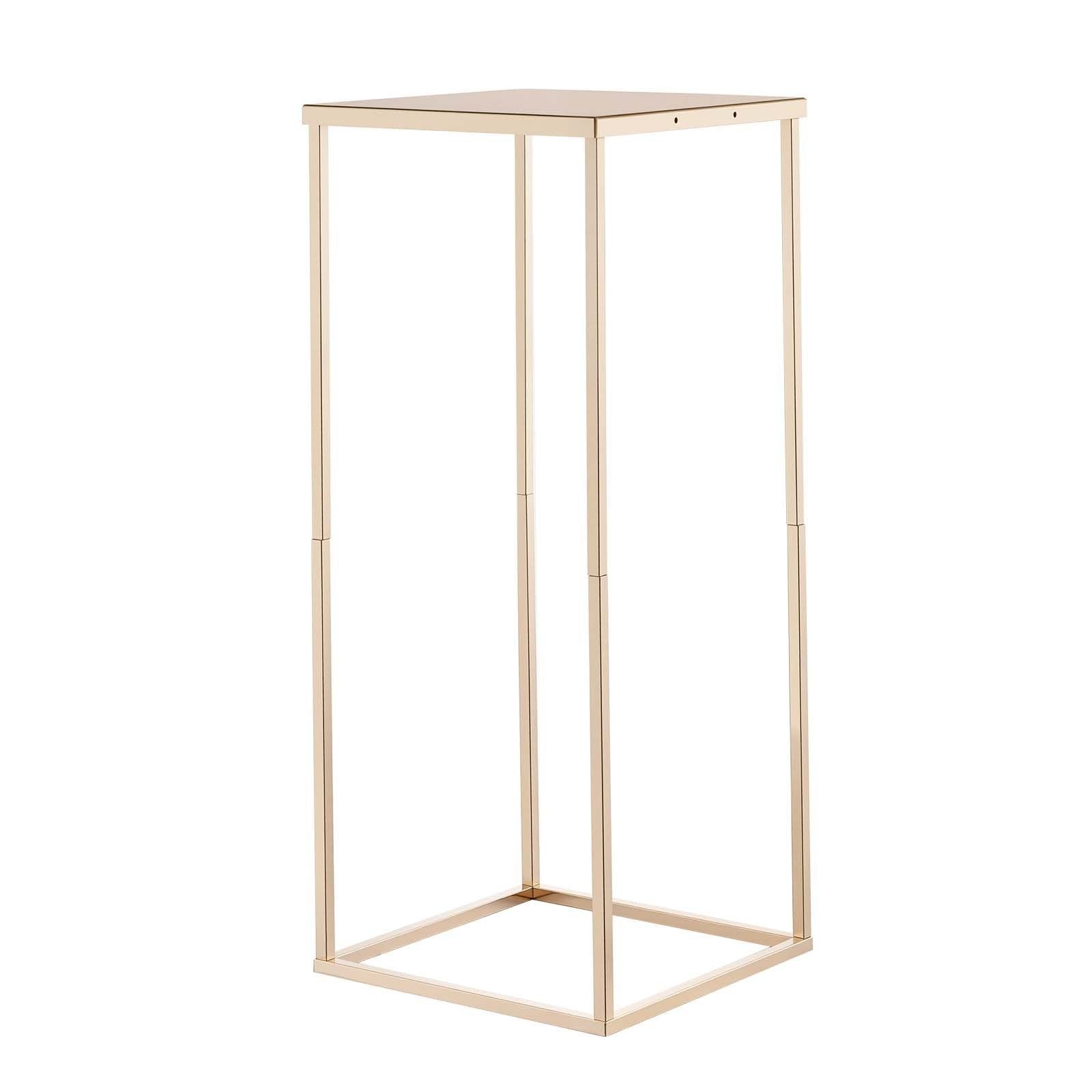 Wedding Flower Stand, 10PCS 60cm Column Flower Stand, Floral Stands with Metal Laminate, Gold Rectangular Floral Display Rack for Wedding, Party, Birthday, Home, Gold Centerpiece Stands