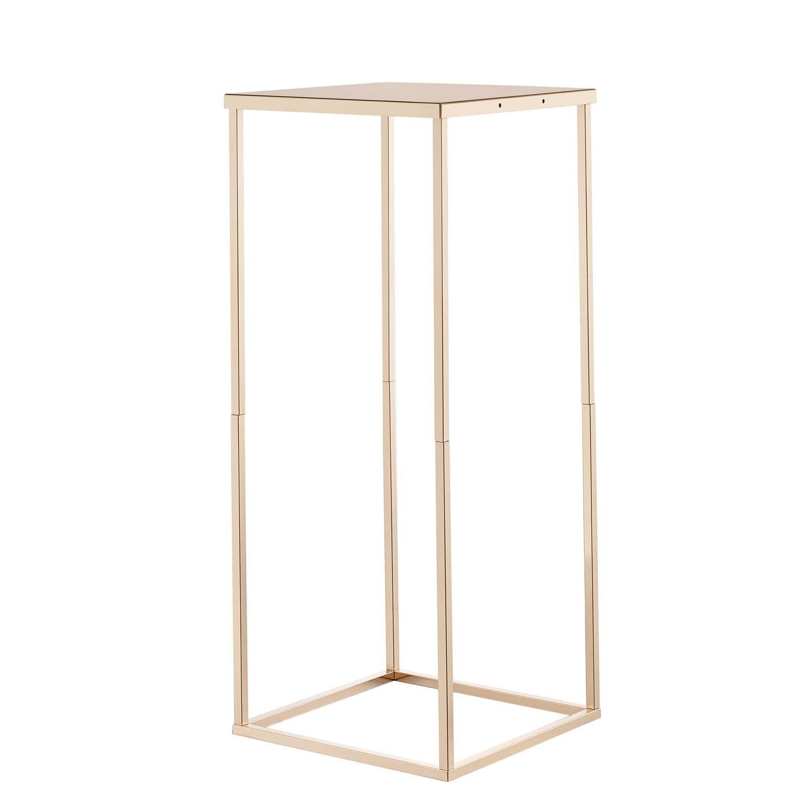 Wedding Flower Stand, 10PCS 60cm Column Flower Stand, Floral Stands with Metal Laminate, Gold Rectangular Floral Display Rack for Wedding, Party, Birthday, Home, Gold Centerpiece Stands