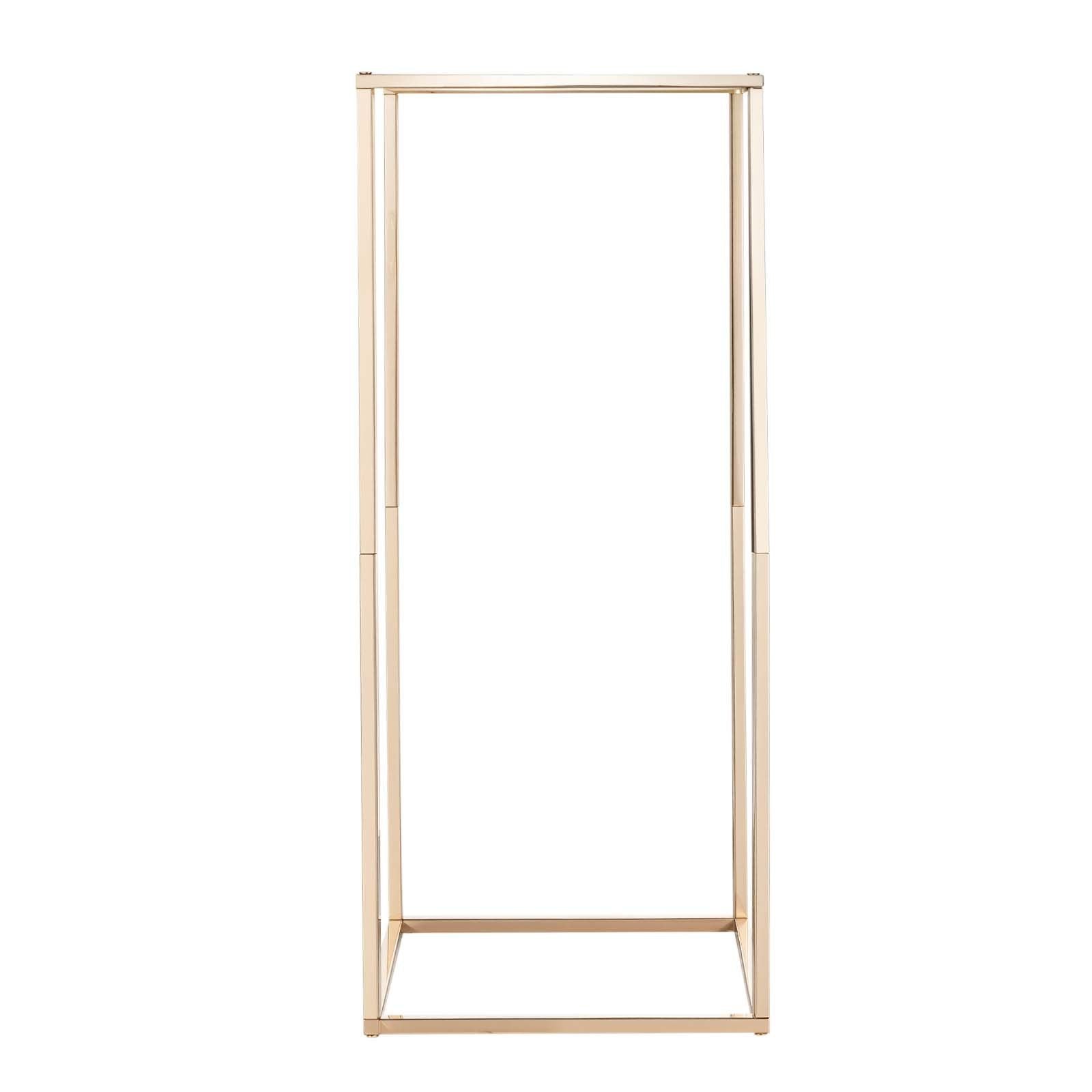 Wedding Flower Stand, 10PCS 60cm Column Flower Stand, Floral Stands with Hidden Screw, Rectangular Cubic Floral Display Rack for Wedding, Party, Birthday, Home, Gold Centerpiece Stands