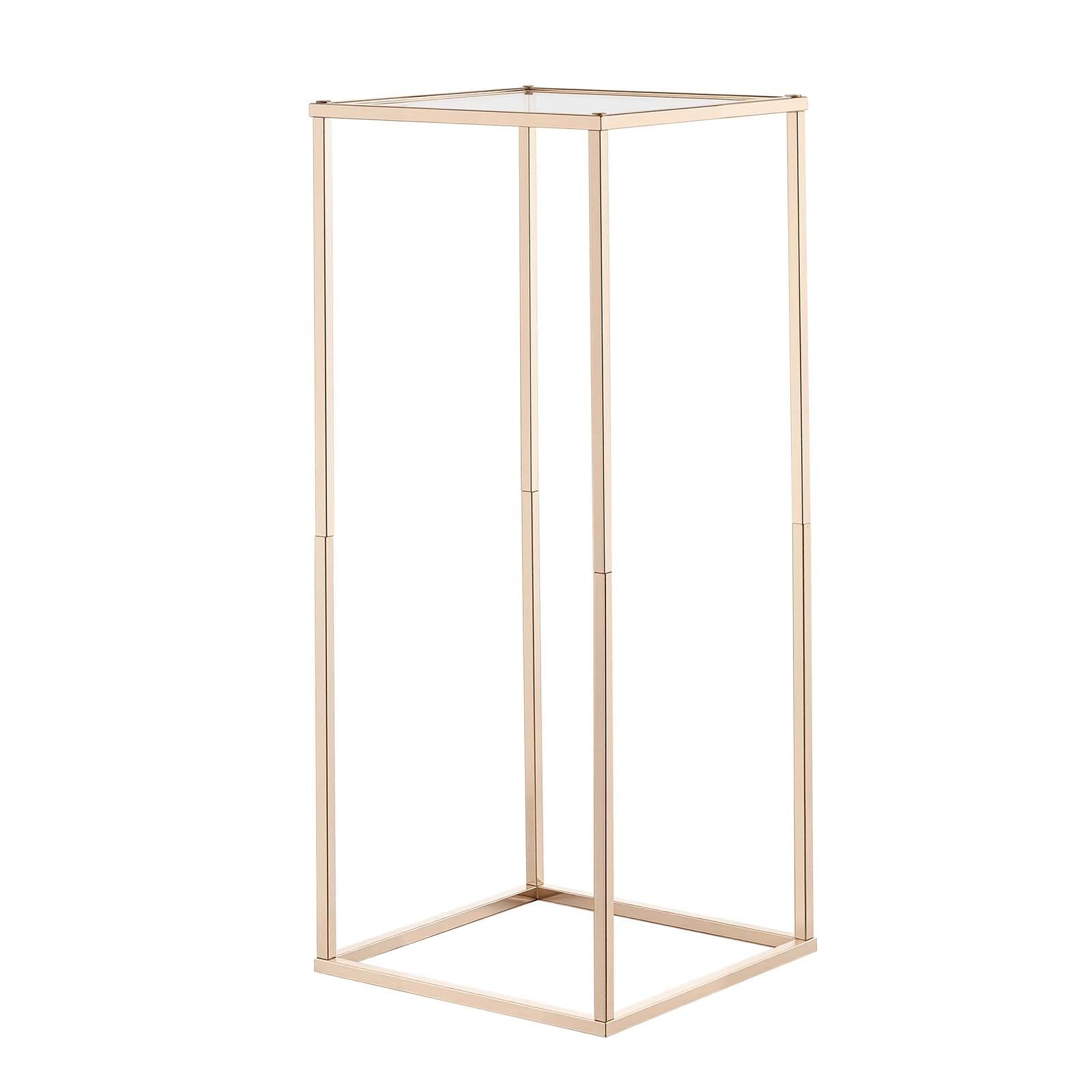 VEVOR Wedding Flower Stand, 10PCS 60cm Column Flower Stand, Floral Stands with Acrylic Laminate, Gold Rectangular Floral Display Rack for Wedding, Party, Birthday, Home, Gold Centerpiece Stands