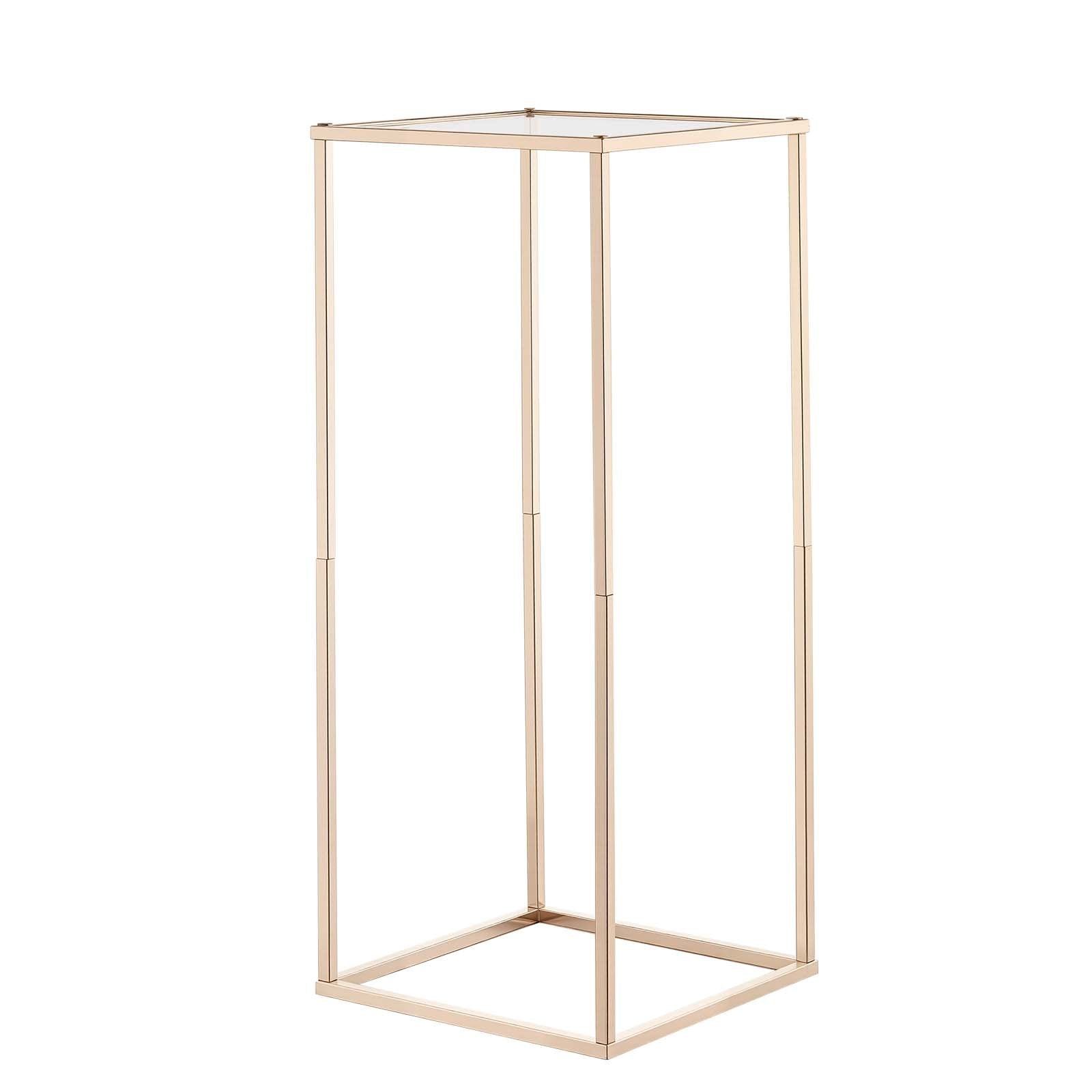 VEVOR Wedding Flower Stand, 10PCS 60cm Column Flower Stand, Floral Stands with Acrylic Laminate, Gold Rectangular Floral Display Rack for Wedding, Party, Birthday, Home, Gold Centerpiece Stands