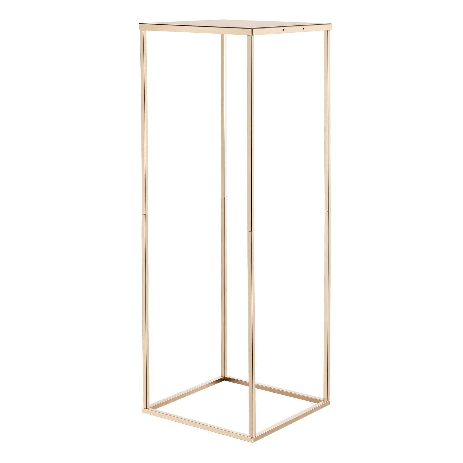 Wedding Flower Stand, 10PCS 80cm Column Flower Stand, Floral Stands with Metal Laminate, Gold Rectangular Floral Display Rack for Wedding, Party, Birthday, Home, Gold Centerpiece Stands