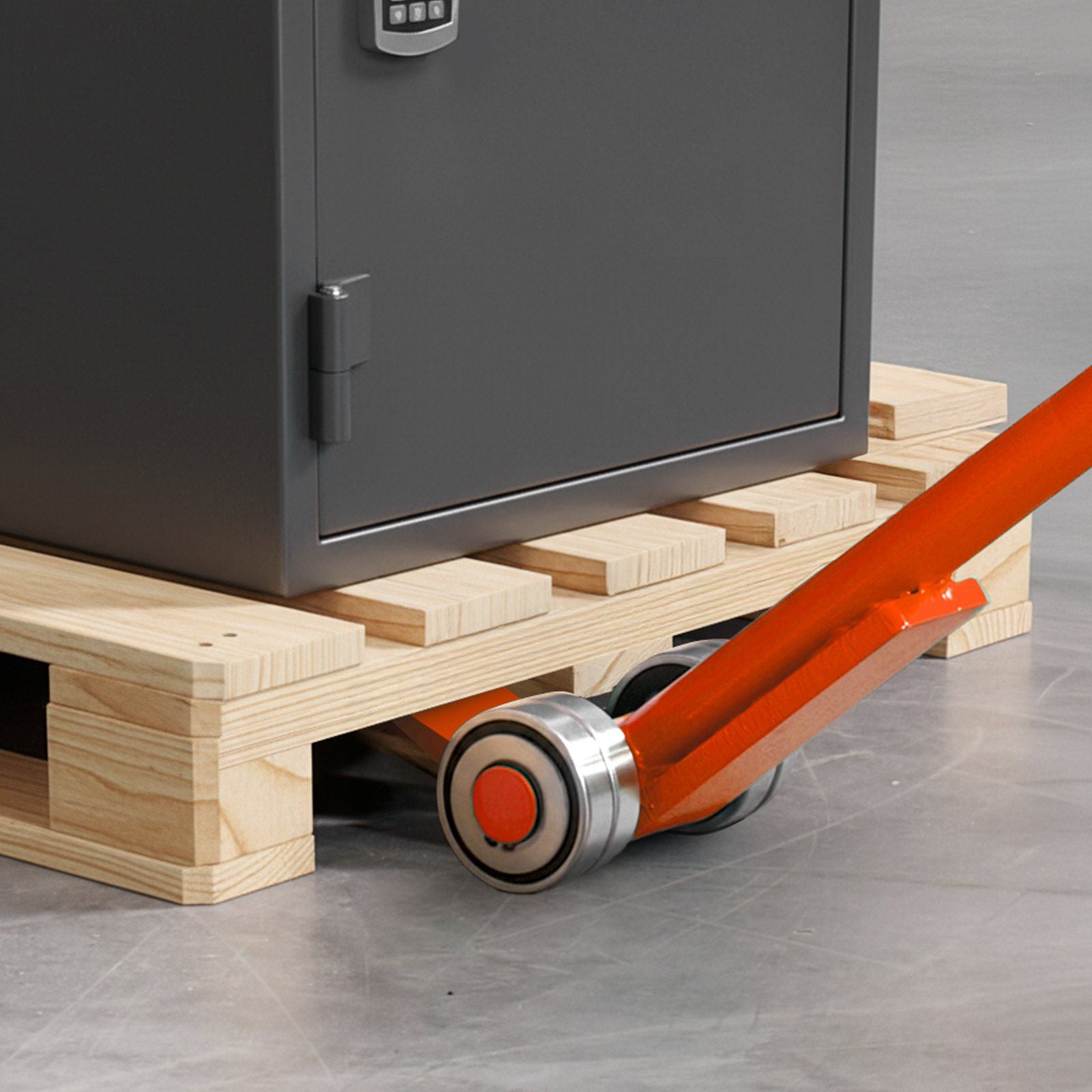 Prylever Bar, 2994 kg Weight Capacity, 1.4 m Carbon Steel Handle Lever Dolly, Pry Lever Bar with Wheels for Large Pallets, Heavy Items, Concrete Blocks, Heavy Duty Equipment Handling