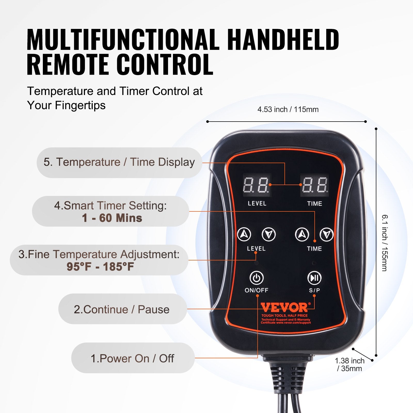 VEVOR Sauna Blanket for Detoxification, Portable Far Infrared Sauna for Home Relaxation, 1-6 Level Adjustable Temprature Rannge 35-85°C, 1-60 Minutes Timer,1800x800mm