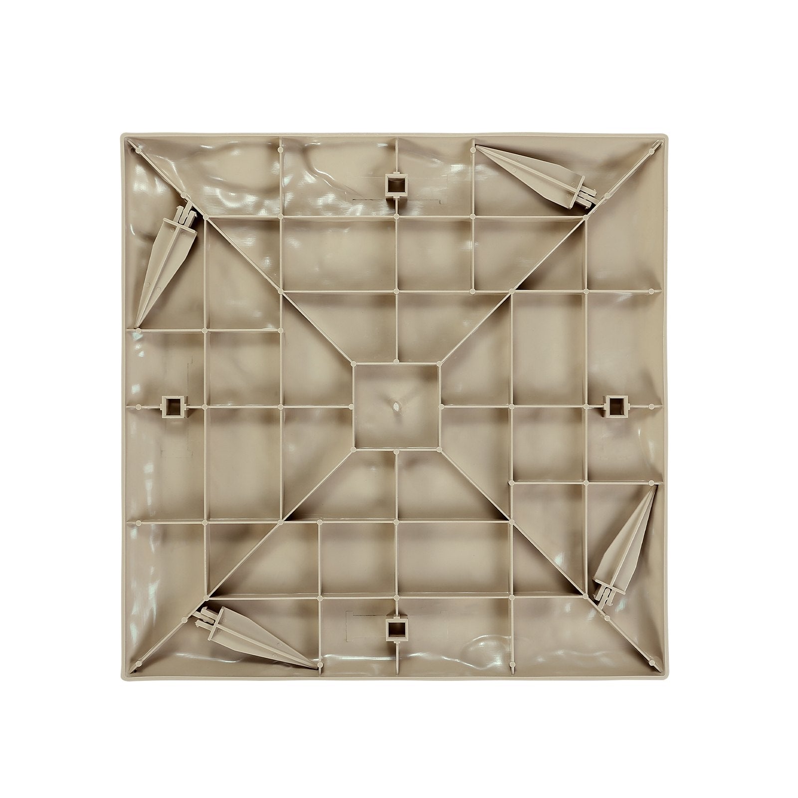 VEVOR Garden Stepping Stones, 16Pcs 39.5x39.5 cm, Decorative Stepping Stones with Stakes, Weather-Resistant Plastic Pathway Pavers, Smooth Surface, Outdoor Walkway for Lawn Patio Landscape, Beige