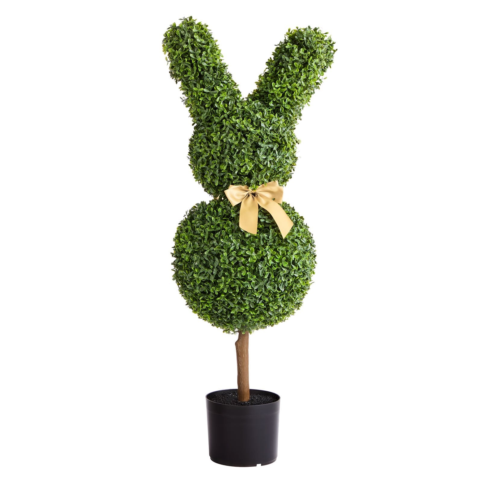 VEVOR Artificial Topiary Bunny-Shape Boxwood Ball, 2 Set 914mm Faux Boxwood Plant Balls, Fake Silk Tree Look Real, Easy Assembly for Decor Front Porch Outdoor Patio Garden Balcony Backyard Indoor